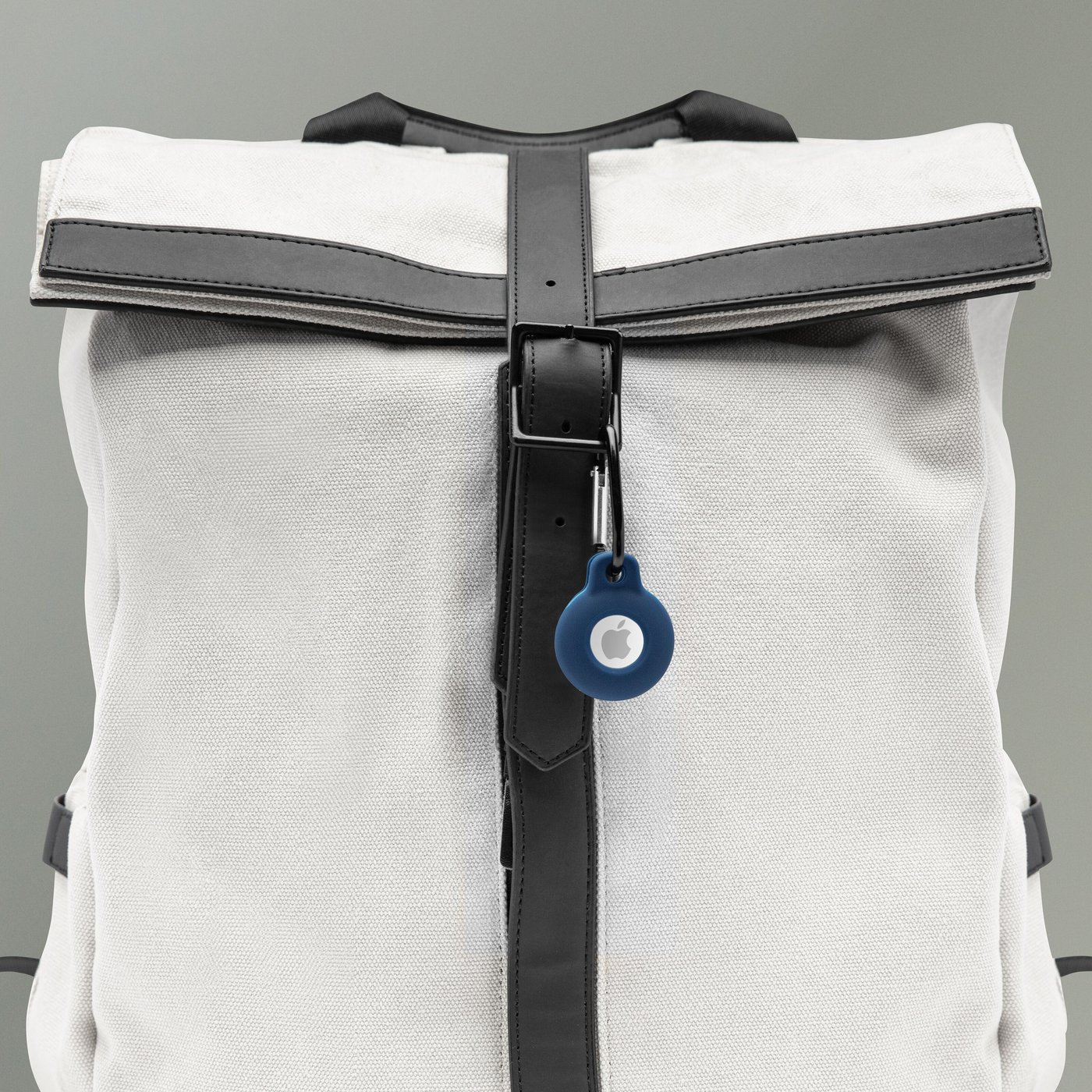 Linocell AirTag Silikonetui med karabinkrok Blå