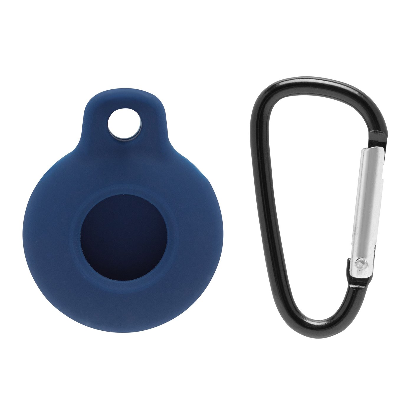 Linocell AirTag Silikonetui med karabinkrok Blå