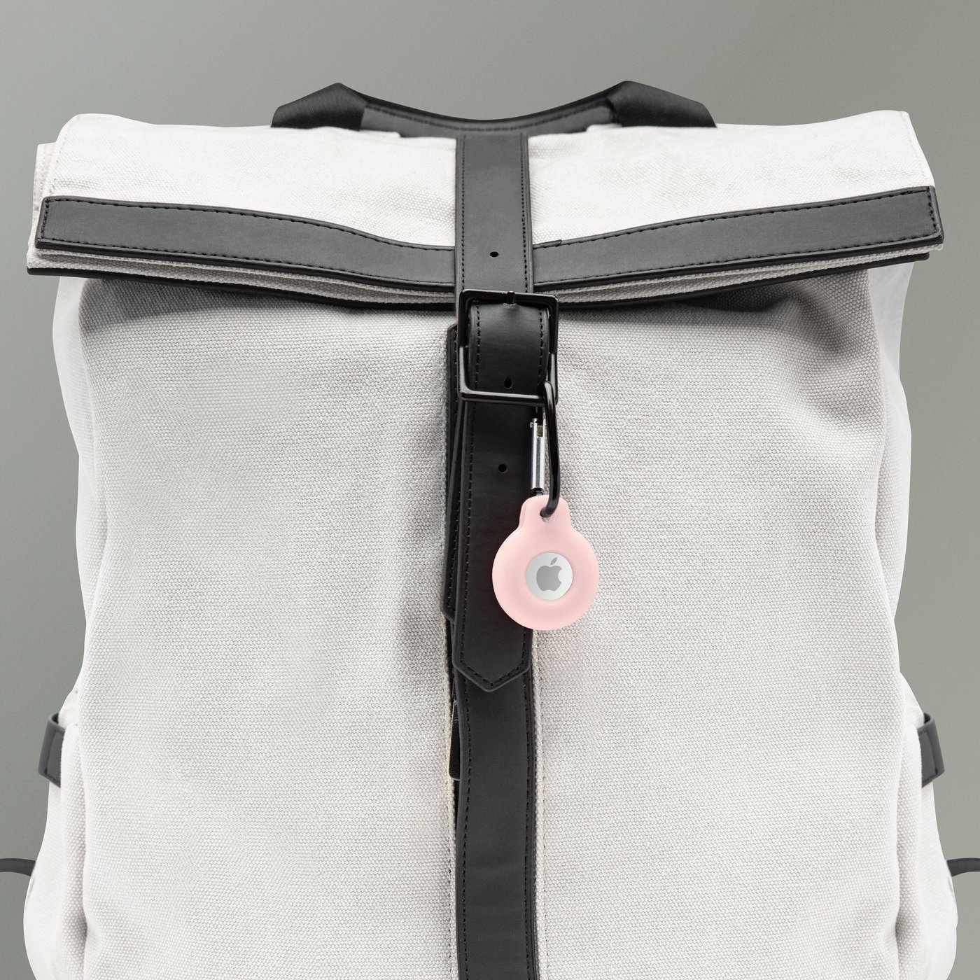 Linocell AirTag silikonfodral med karbinhake Rosa