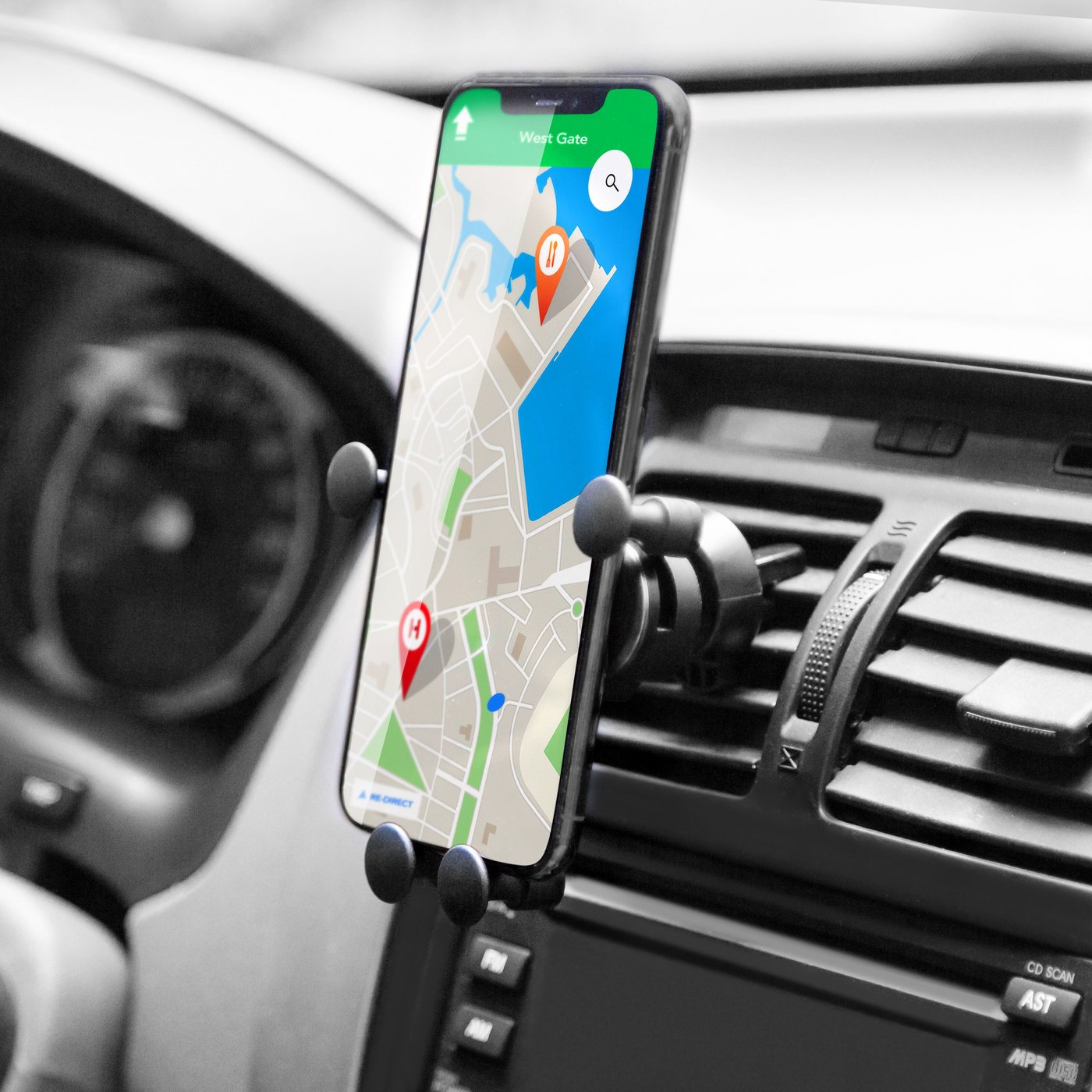 Linocell Mobilholder med hurtigfeste for luftdyse