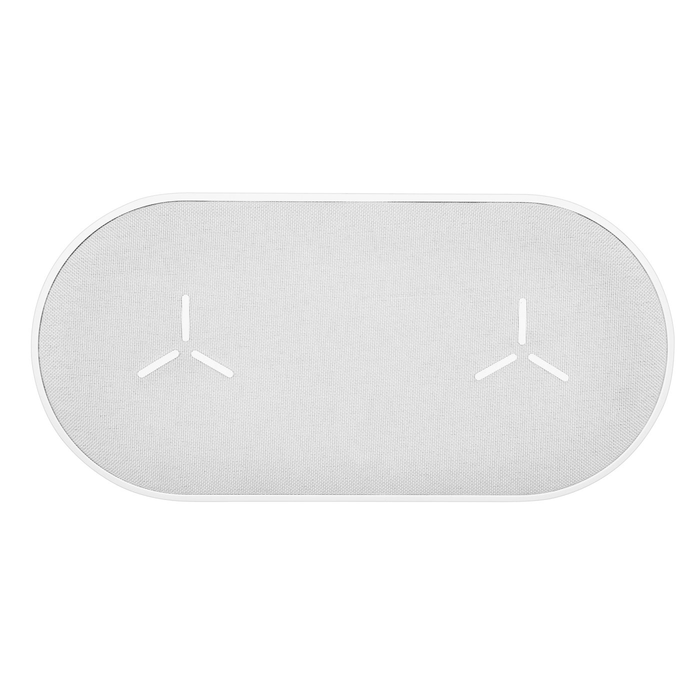 Linocell Dobbel trådløs QI-hurtiglader 15 W Hvit