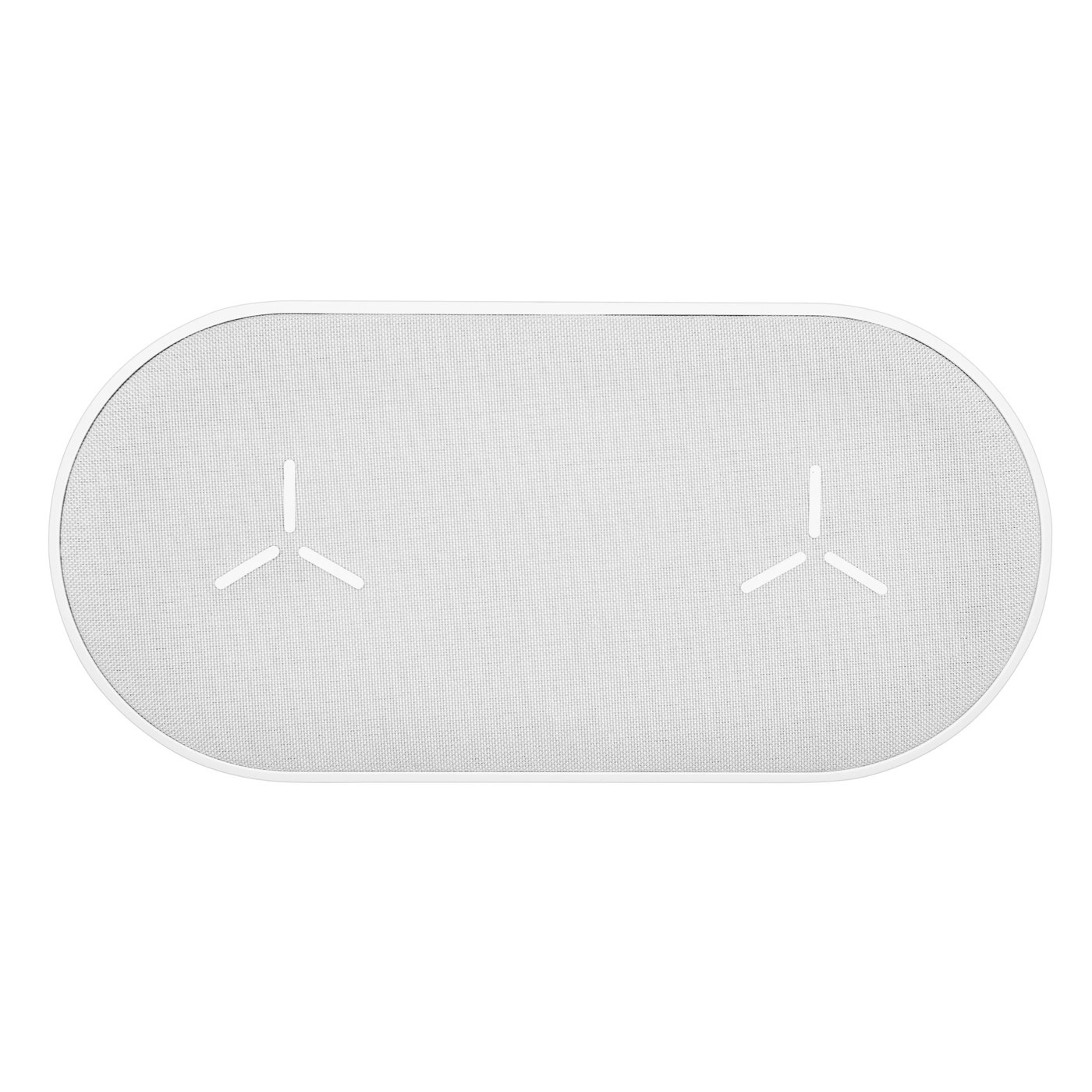 Linocell Dobbel trådløs QI-hurtiglader 15 W Hvit