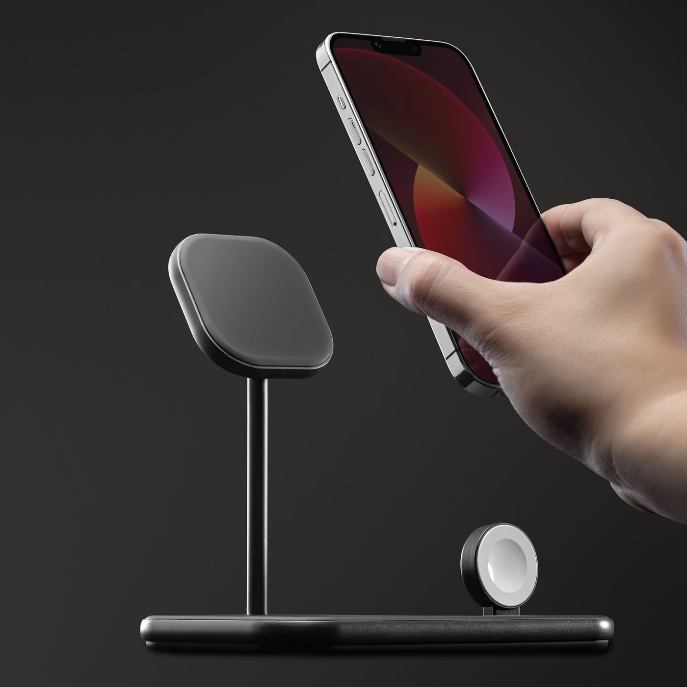 Linocell Premium 3-i-1-ladestasjon med MagSafe-kompabilitet