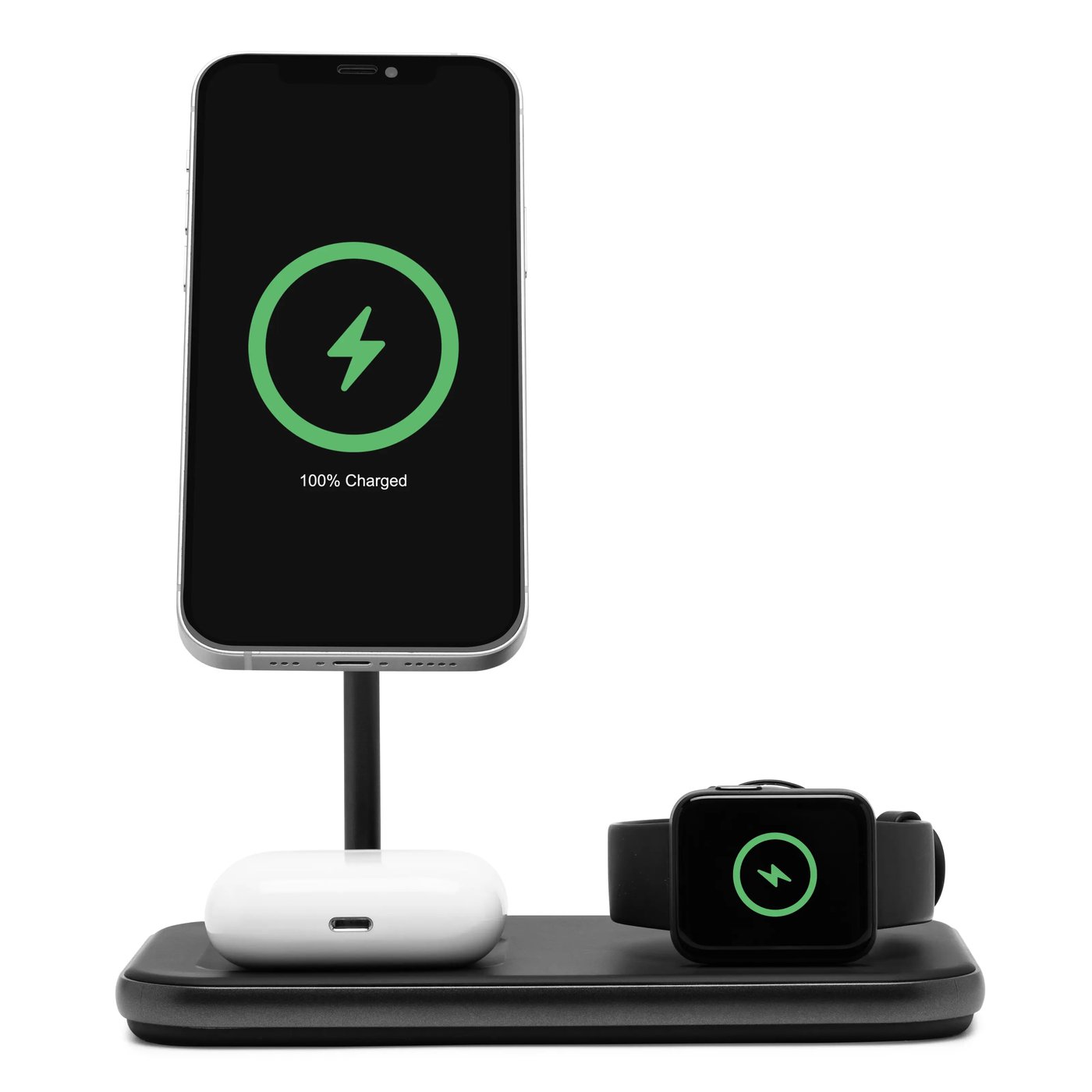 Linocell Premium 3-i-1-ladestasjon med MagSafe-kompabilitet