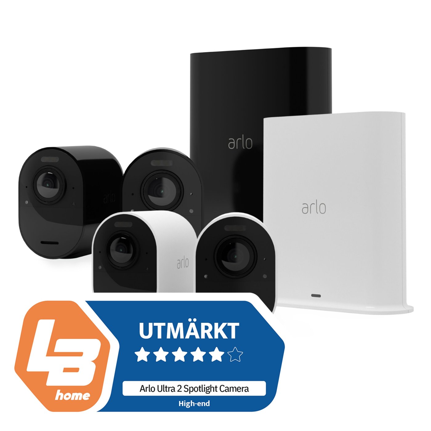 Arlo Ultra 2 Spotlight Trådlös Övervakningskamera 2-pack Vit