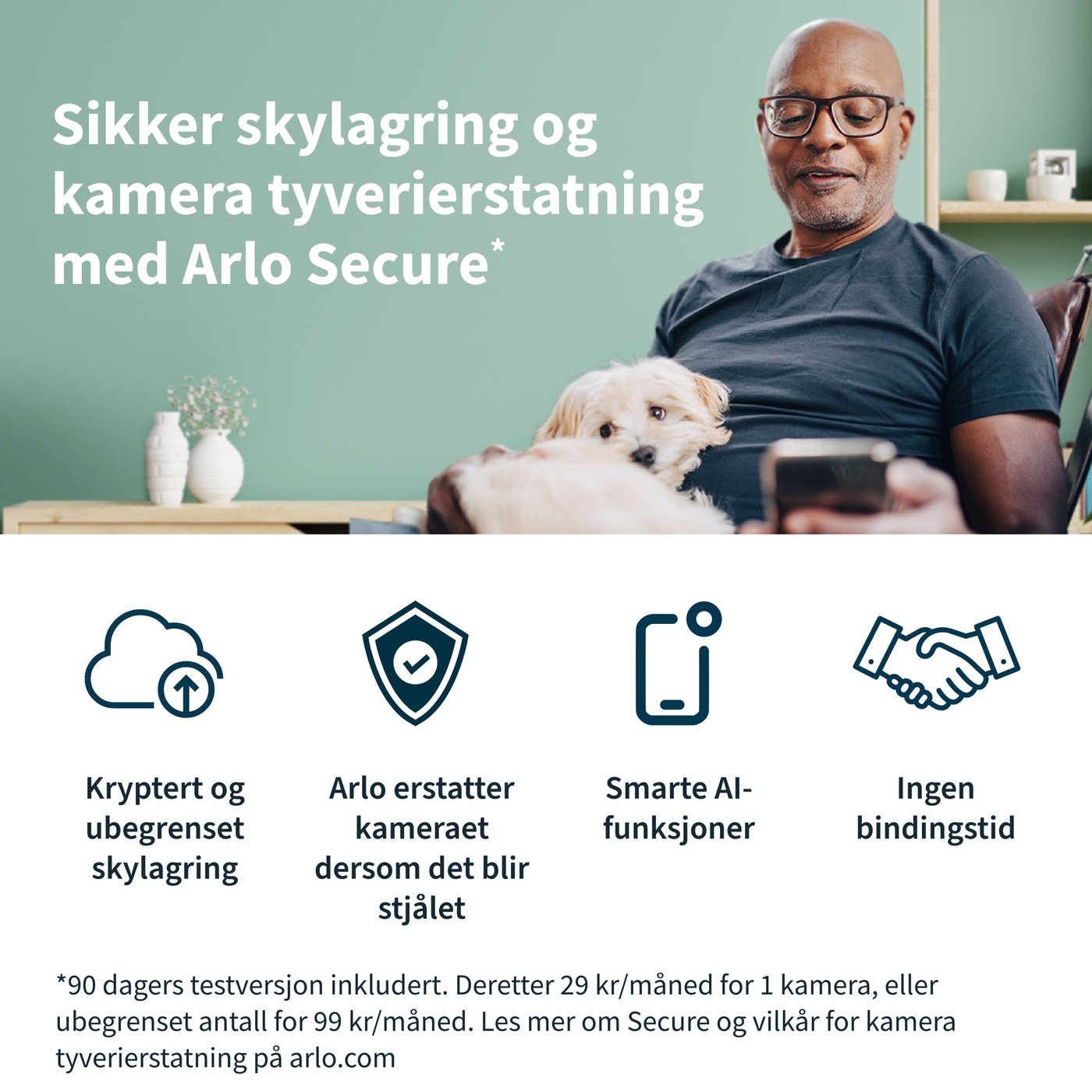 Arlo Pro 4 Spotlight Trådløst overvåkingskamera 4-pk. Hvit