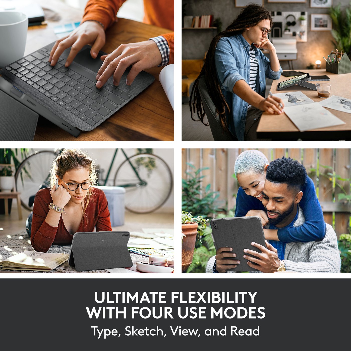 Logitech Combo Touch Tangentbordsfodral för iPad 10,9” (10th gen.)