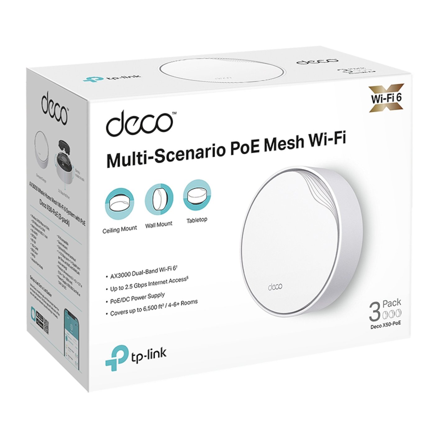 TP-link Deco X50-PoE AX3000 3-pk.