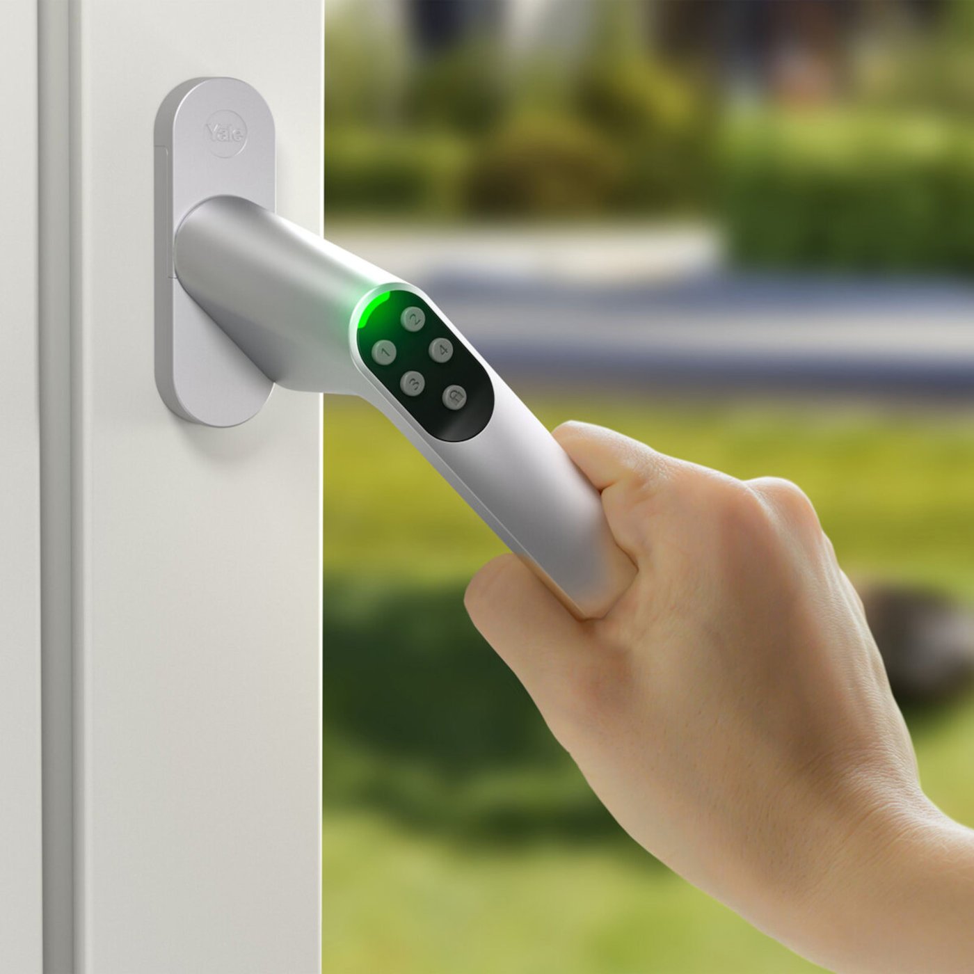 Yale Kodlås för balkongdörr och fönster för inåtgående handtag