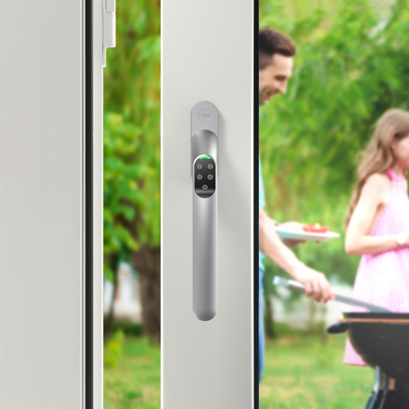 Yale Kodlås för balkongdörr och fönster för inåtgående handtag