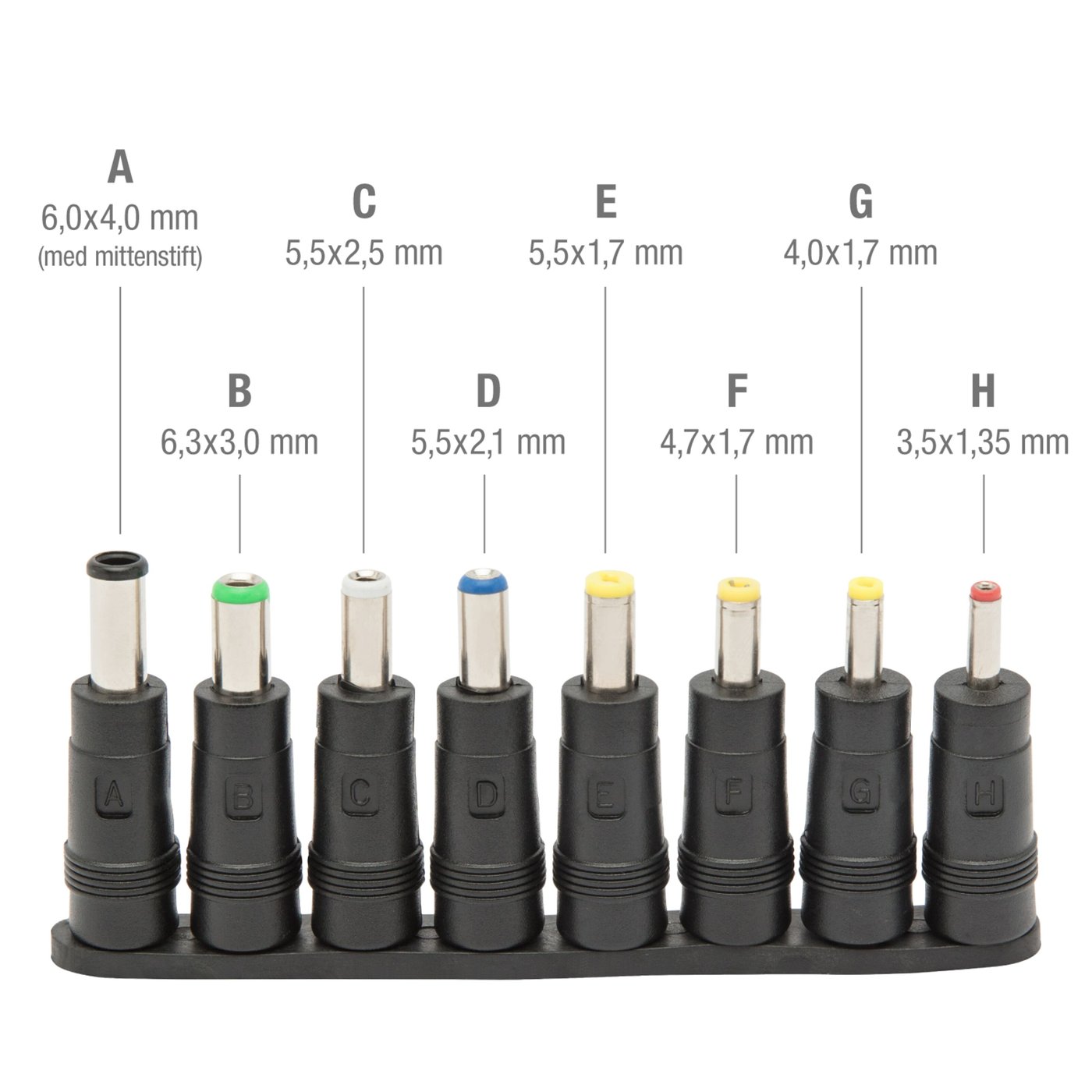 Luxorparts Universal adapterkit 5,5x2,1 mm