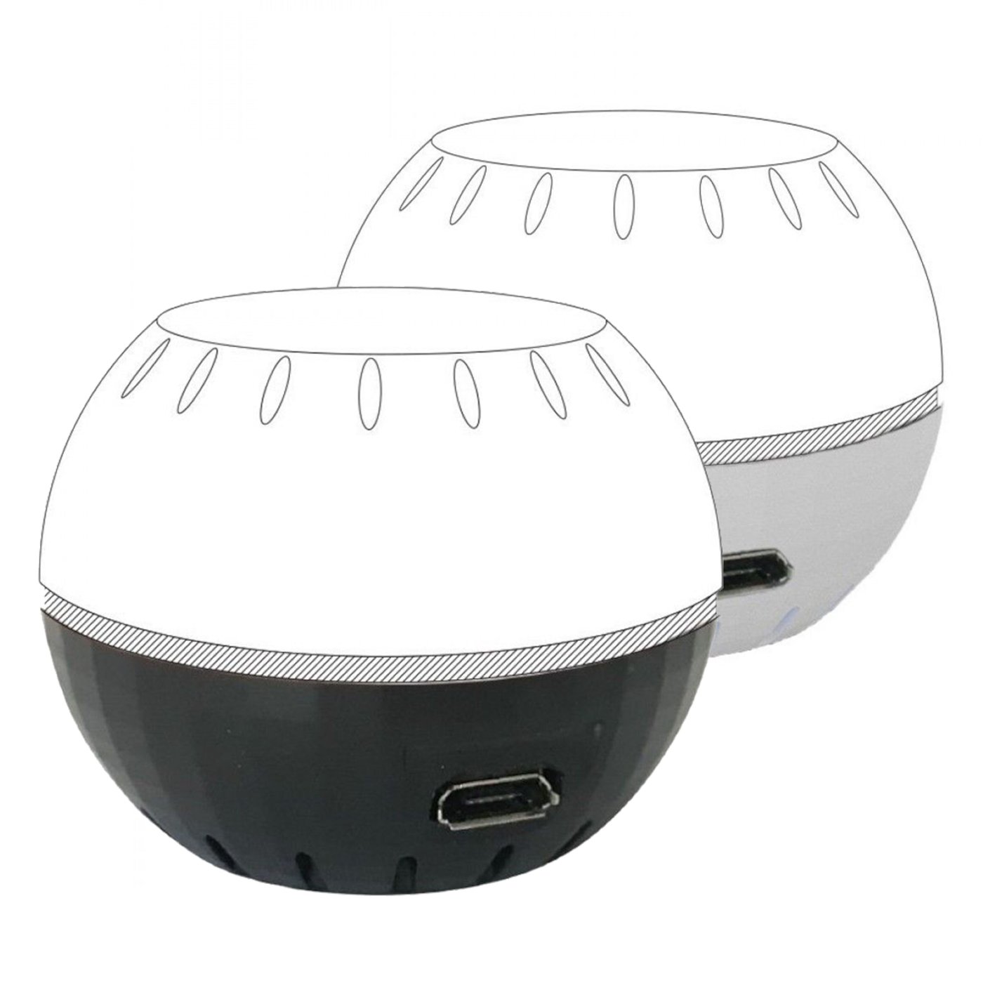 Shelly USB Add-on till Shelly H&T Svart