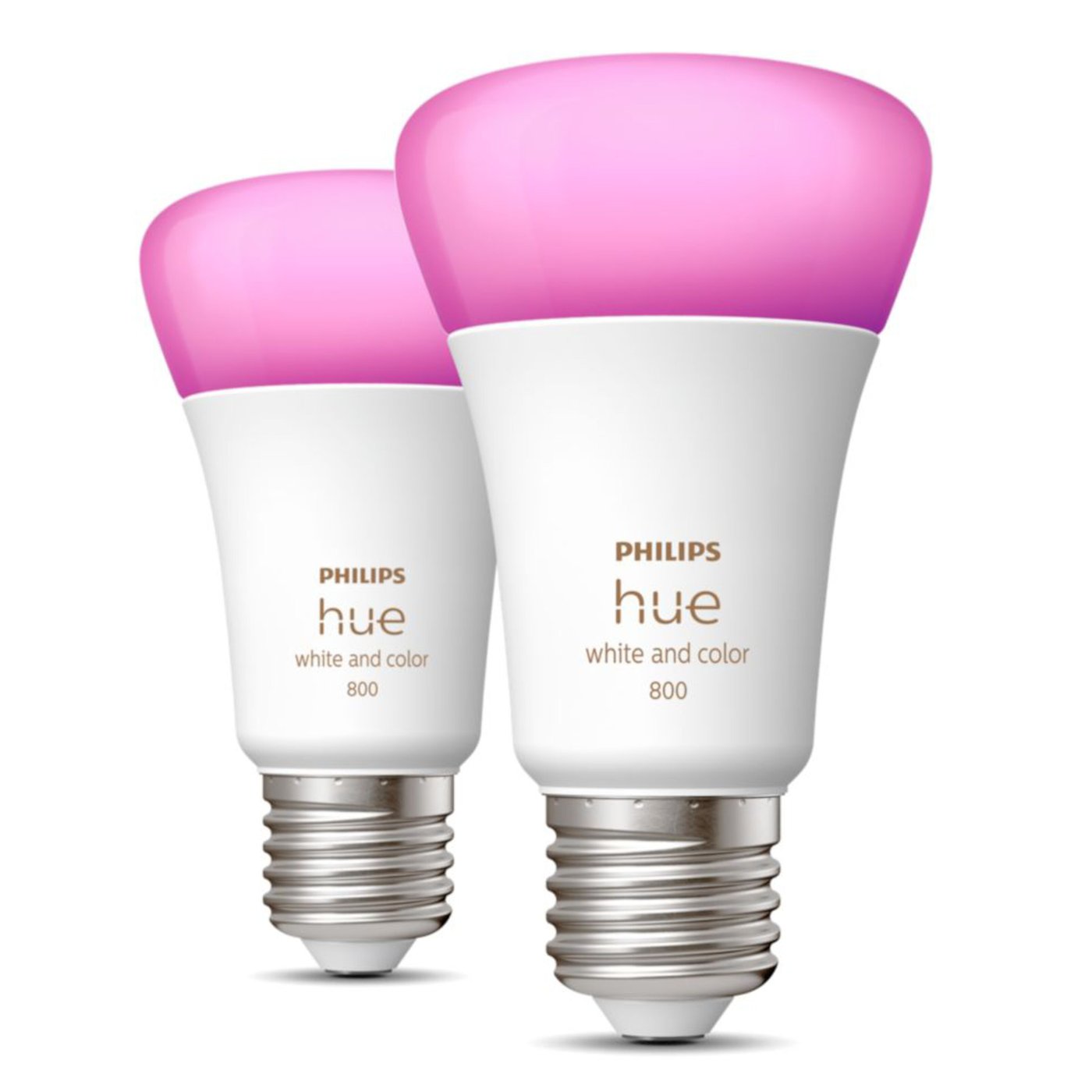 Philips Hue Color Ambiance Smart LED-pære E27 806 lm 2-pk
