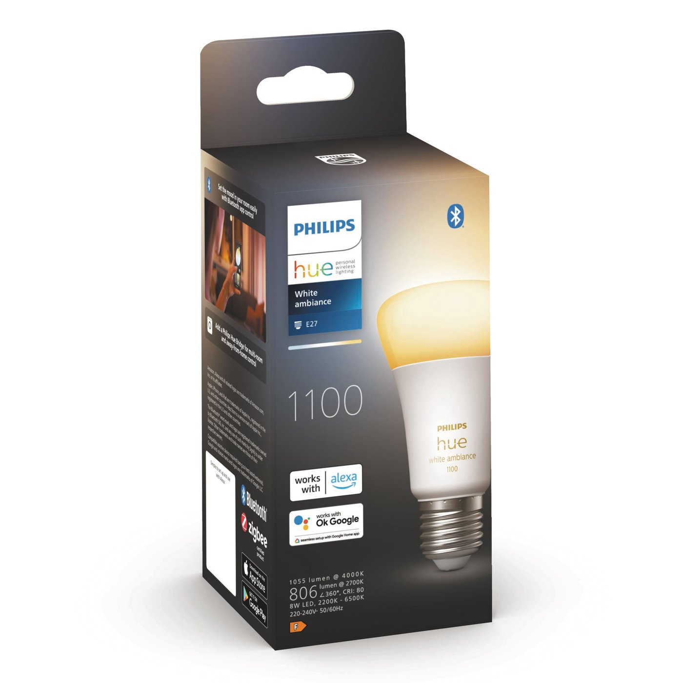 Philips Hue Ambiance Smart LED-pære E27 1100 lm