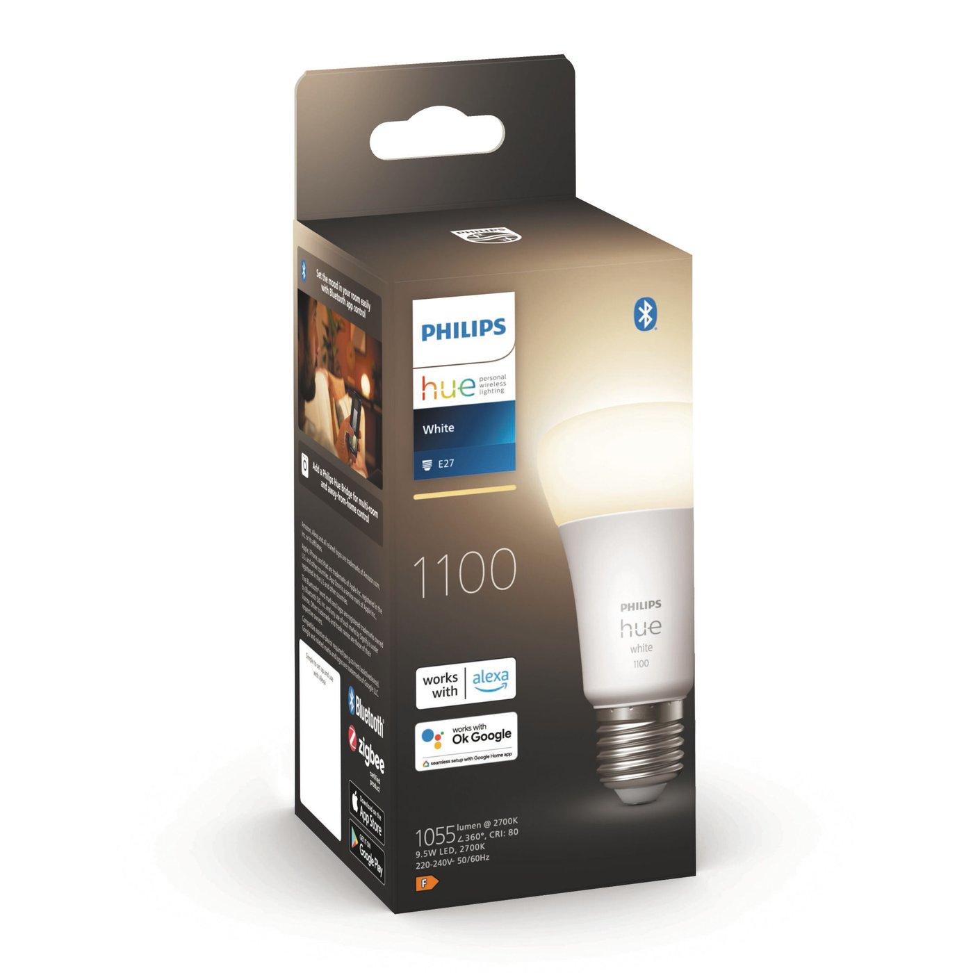 Philips Hue White Smart LED-pære E27 1100 lm 1-pk.