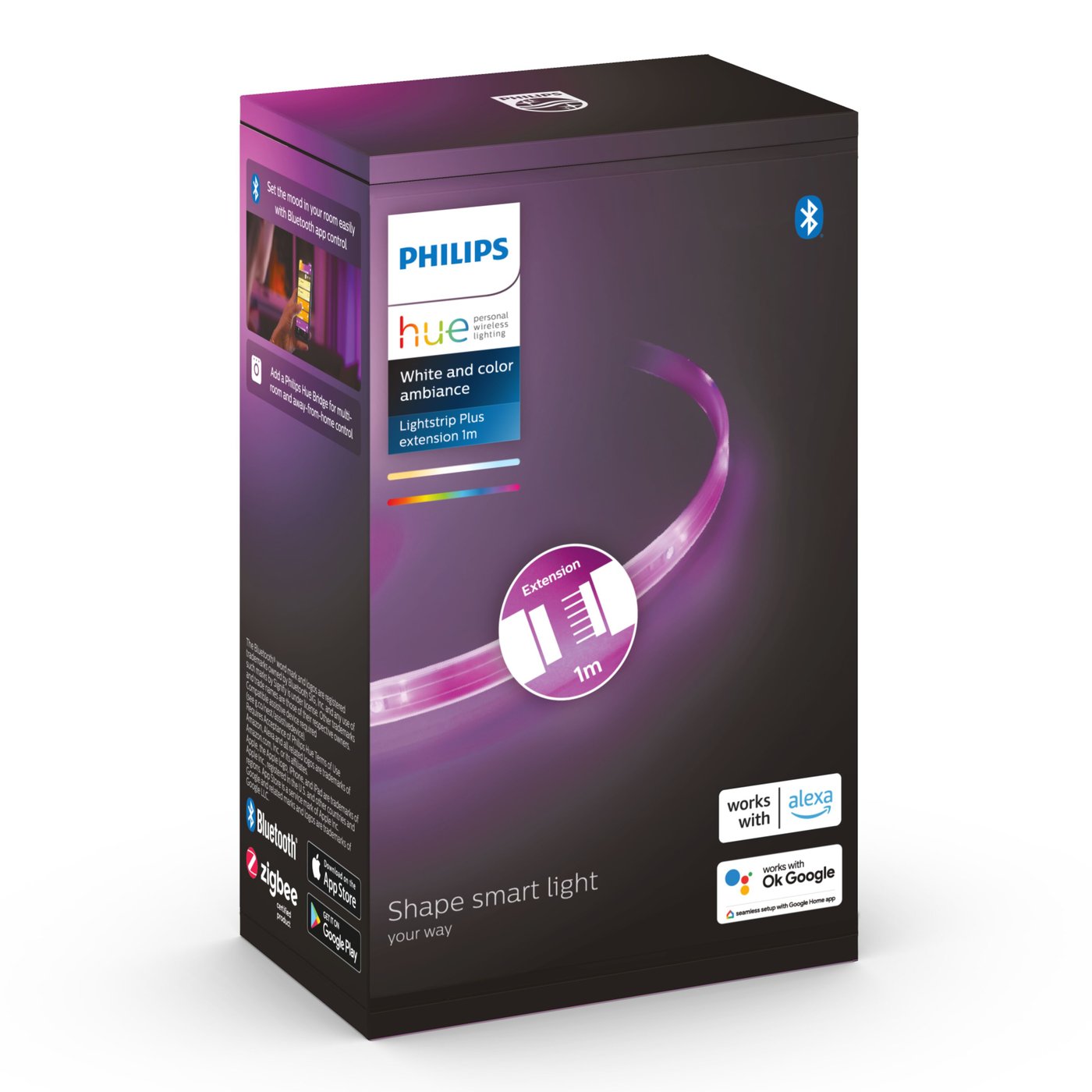 Philips Hue Extension Lightstrip Plus V4 Forlenger til LED-list