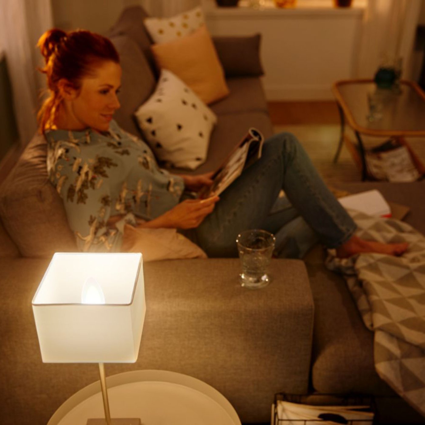 Philips Hue Ambiance Smart LED-pære E14 470 lm 2-pk.