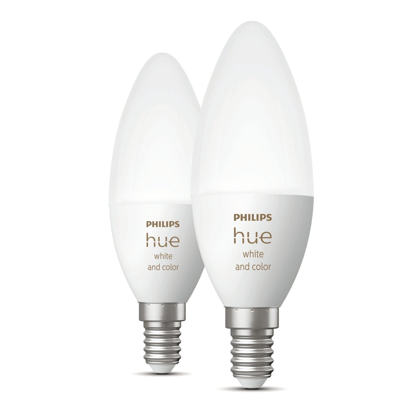 Philips Hue Color Ambiance Smart LED-pære E14 470 lm 2-pk.