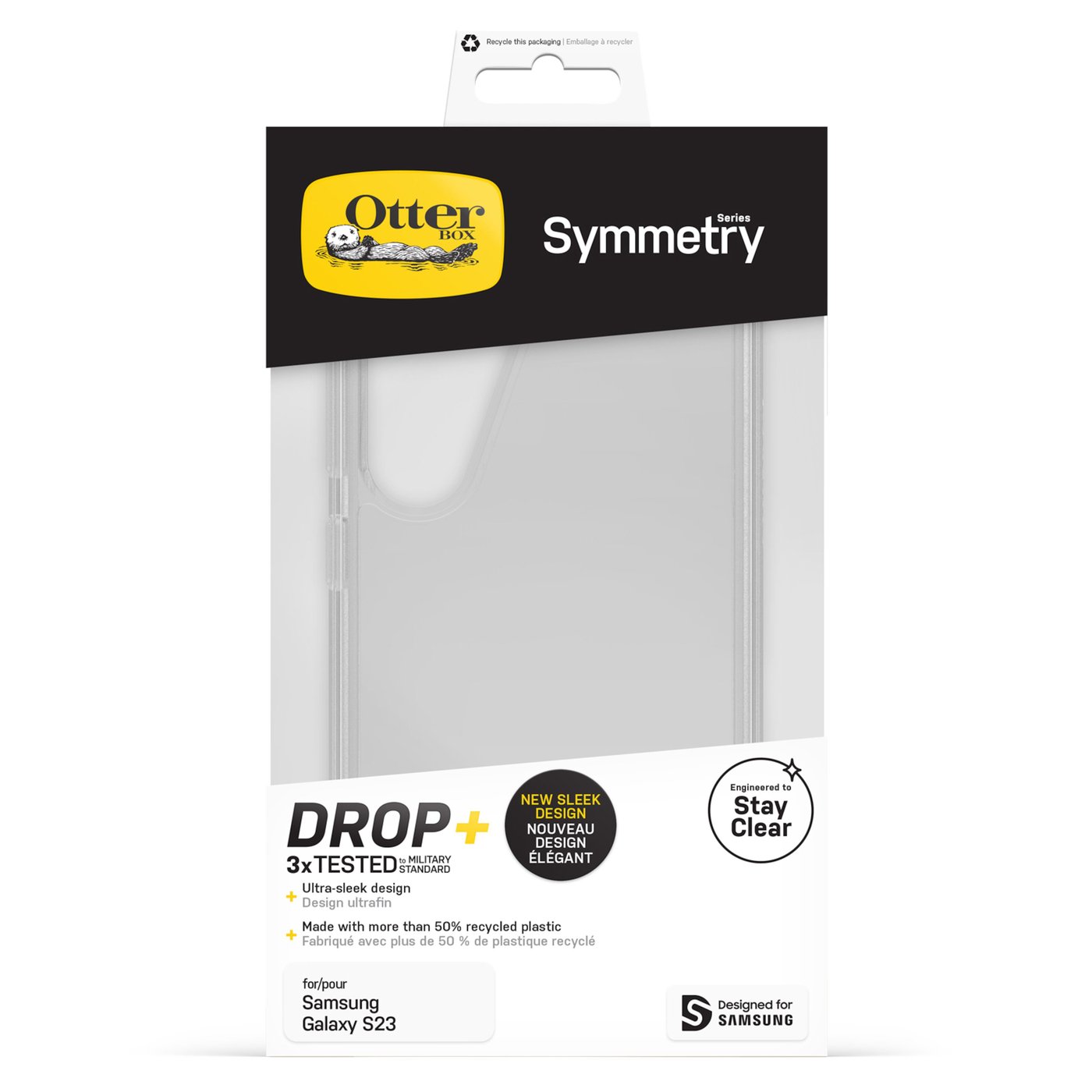 Otterbox Symmetry Deksel for Galaxy S23 Gjennomsiktig