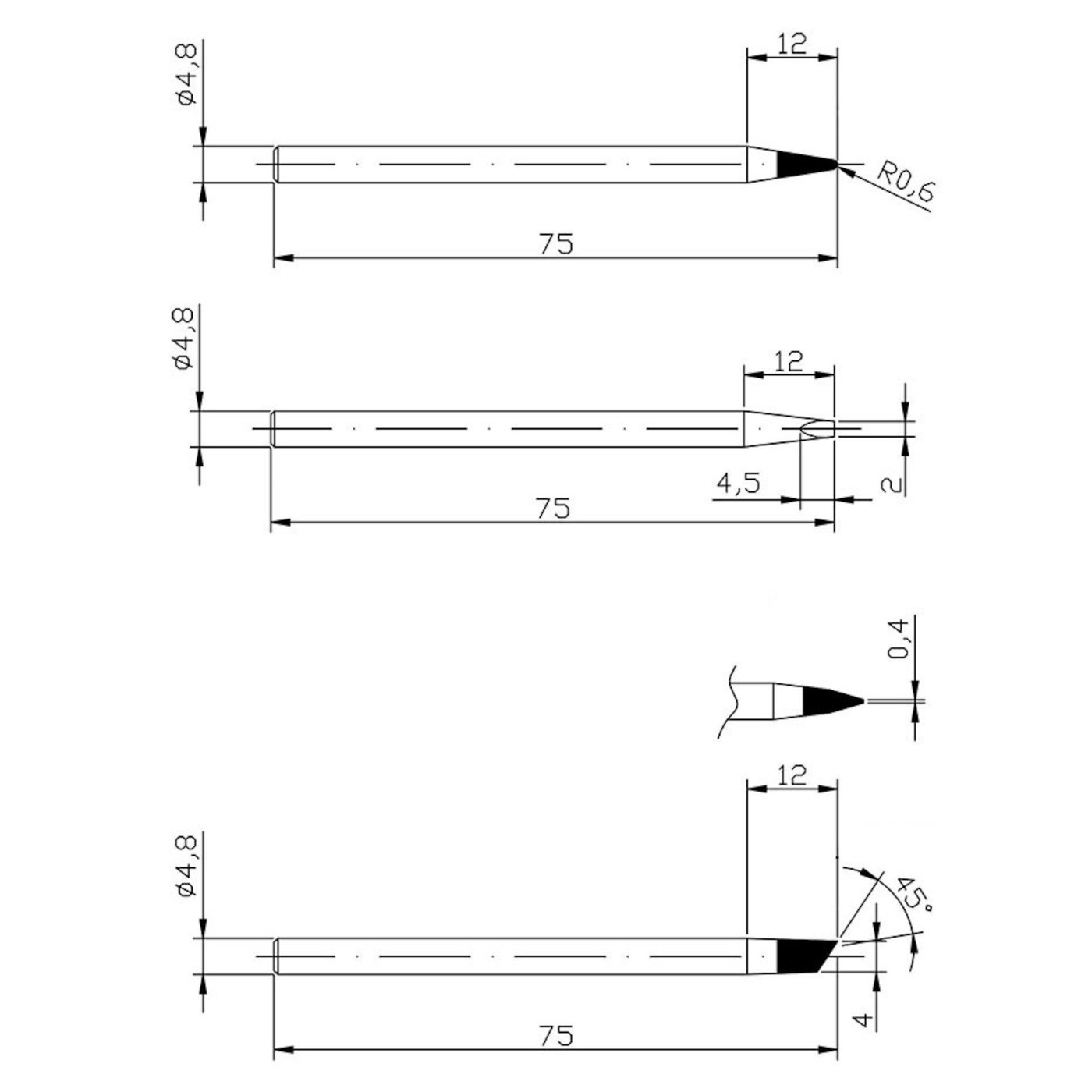 Dibotech Reservespisser til 40172 og 40060, 3-pk.