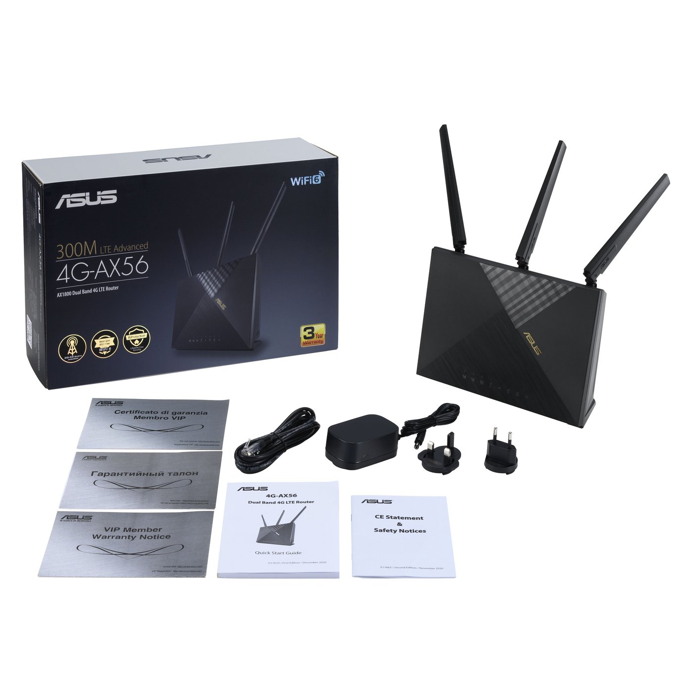 Asus AX56 4G+-router med modem AX1800