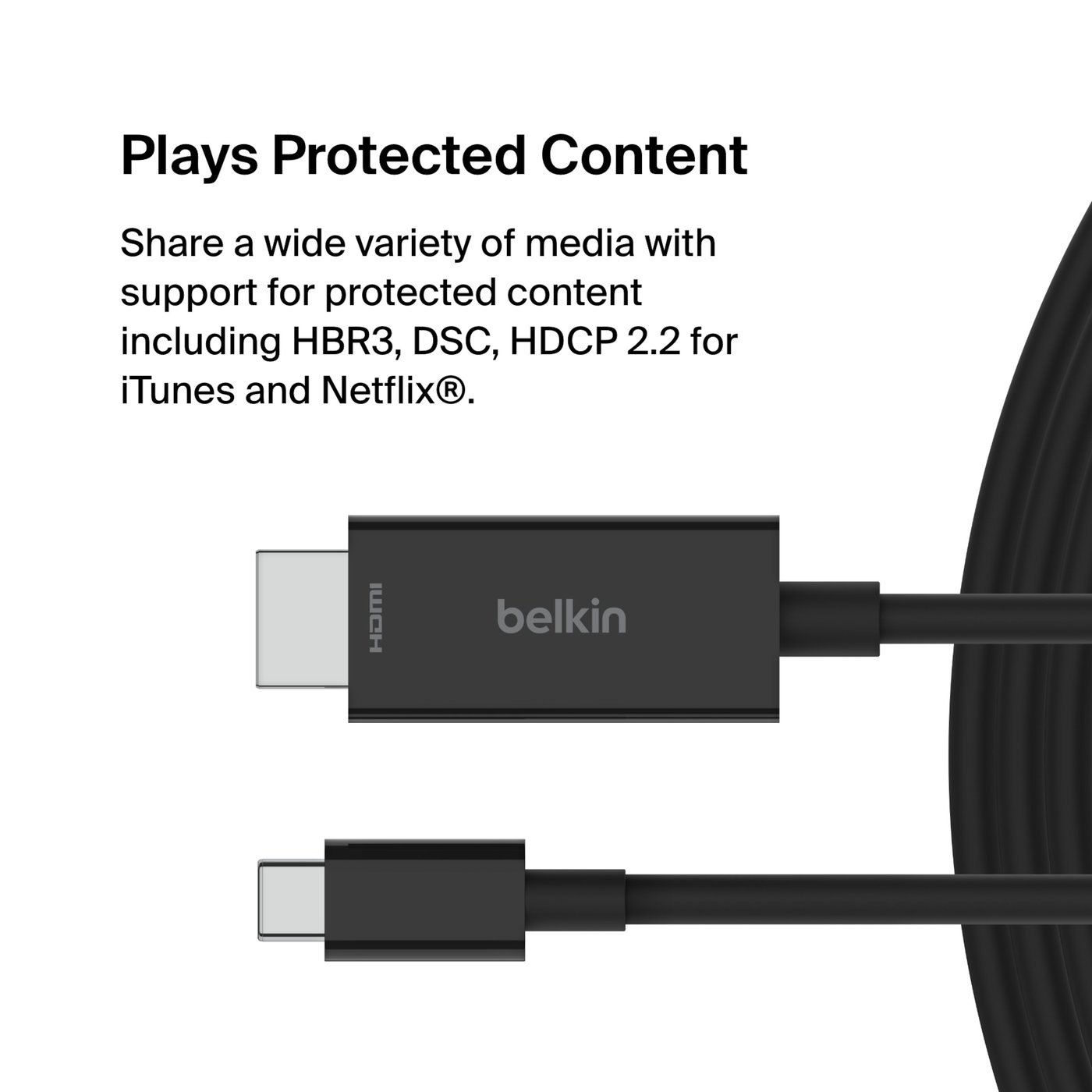 Belkin USB-C-kabel til HDMI 8K/60 Hz 2 m