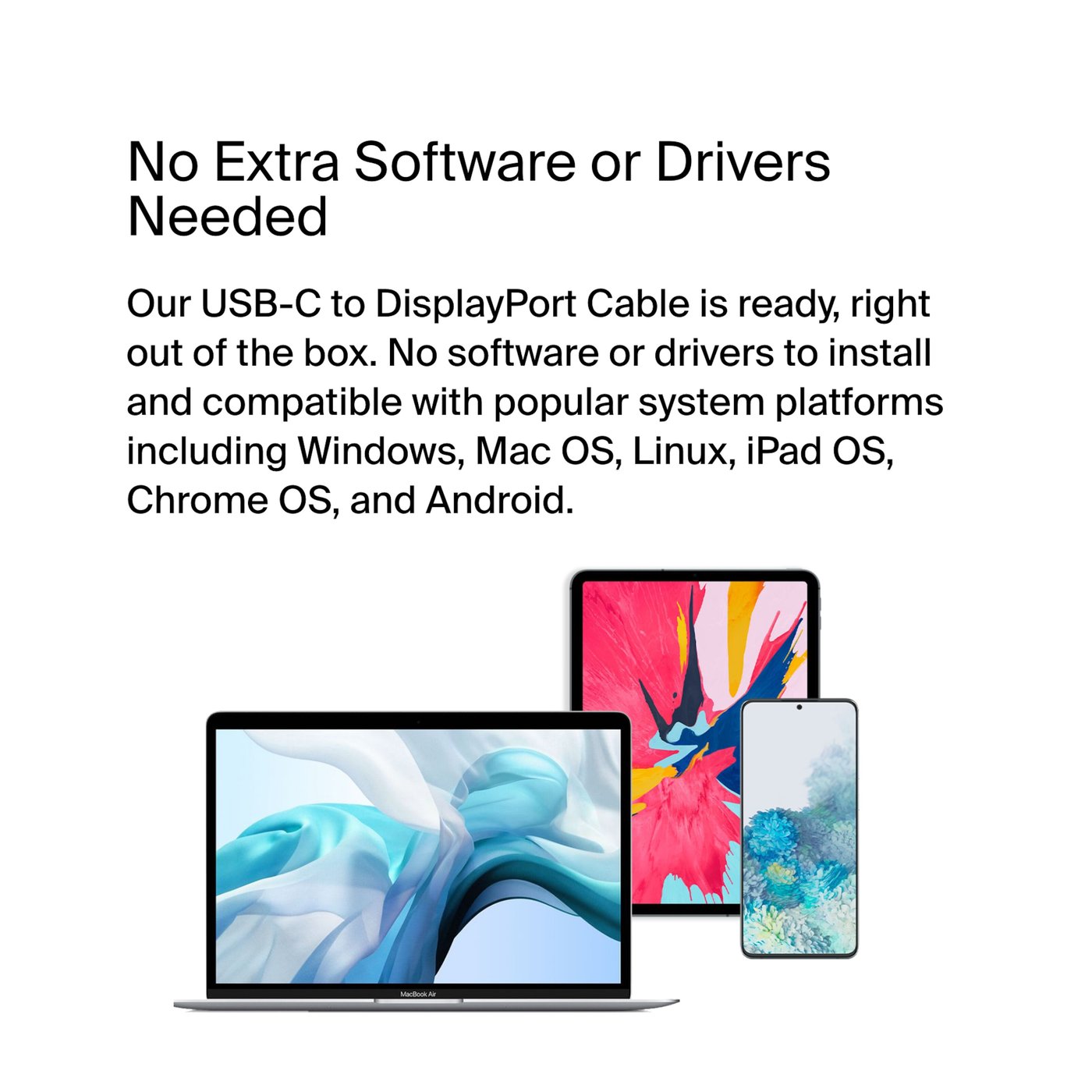 Belkin USB-C-kabel til Displayport 8K/60 Hz 2 m