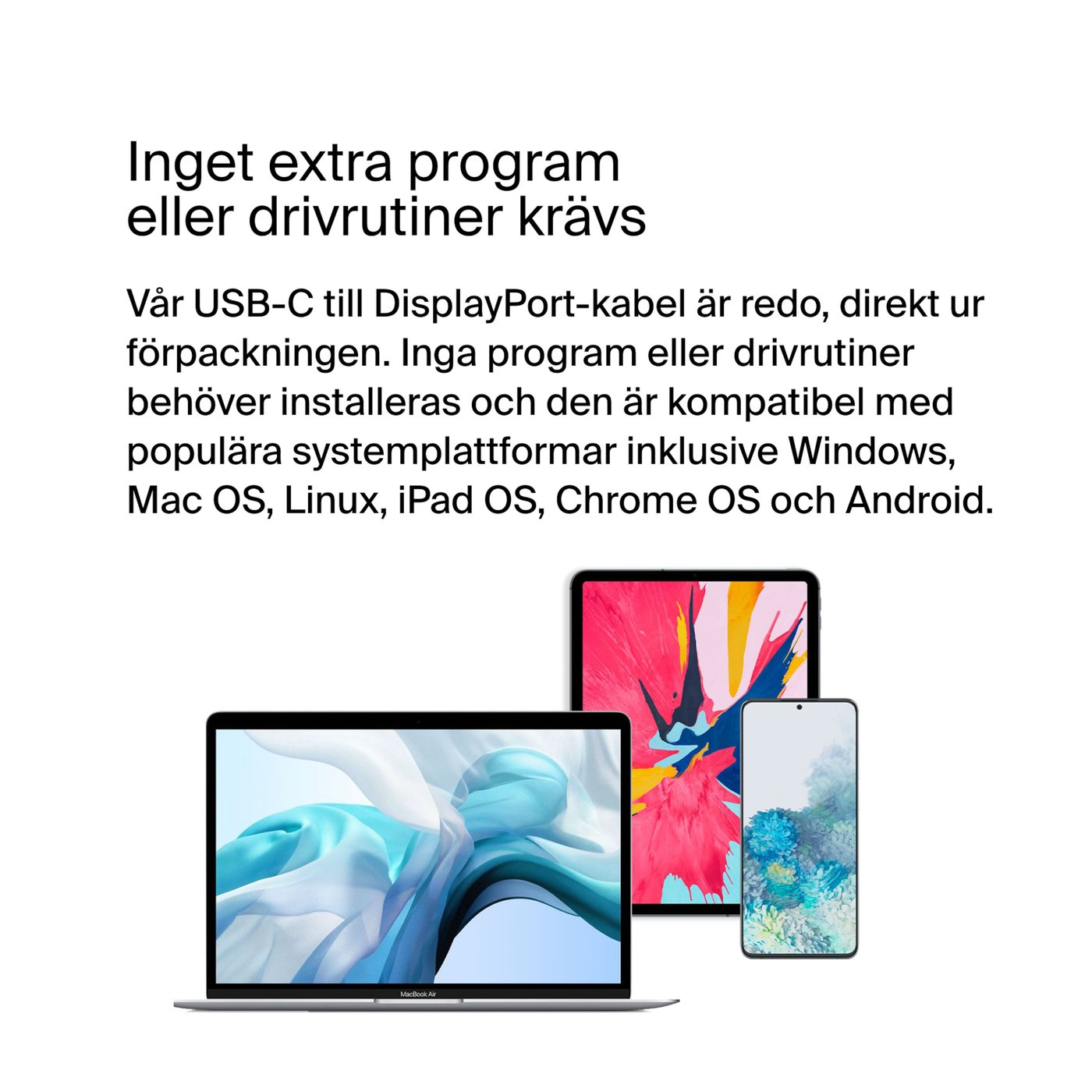 Belkin USB-C-kabel till Displayport 8K/60 Hz 2 m