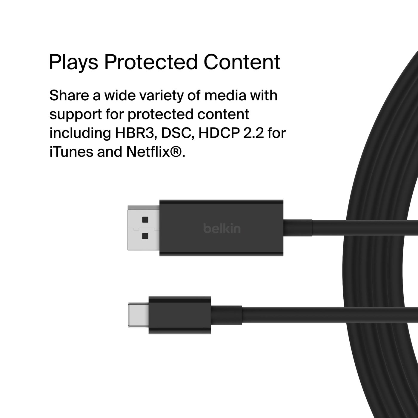 Belkin USB-C-kabel til Displayport 8K/60 Hz 2 m