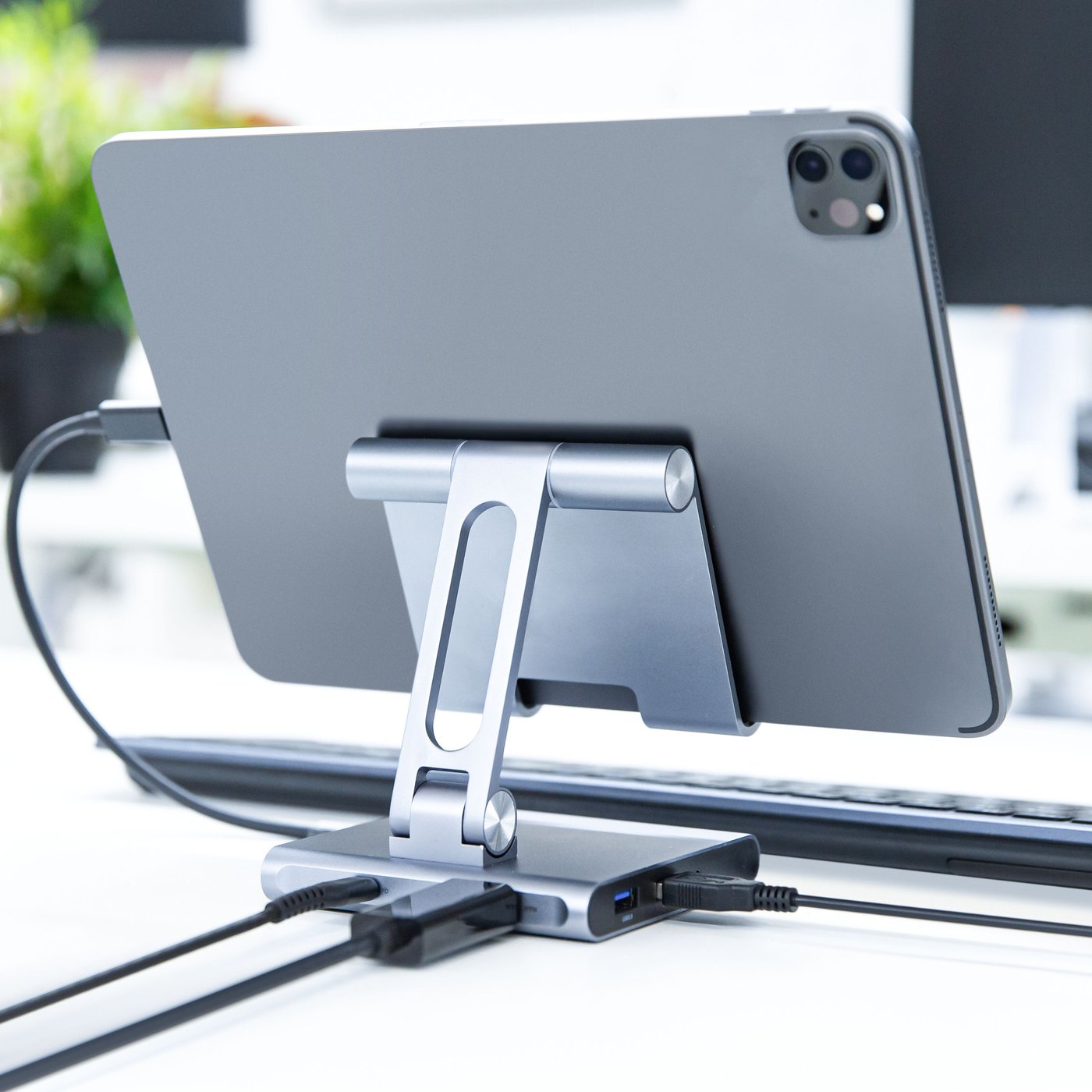 Linocell Premium Stativ og Multi-Hub for nettbrett - 8 porter