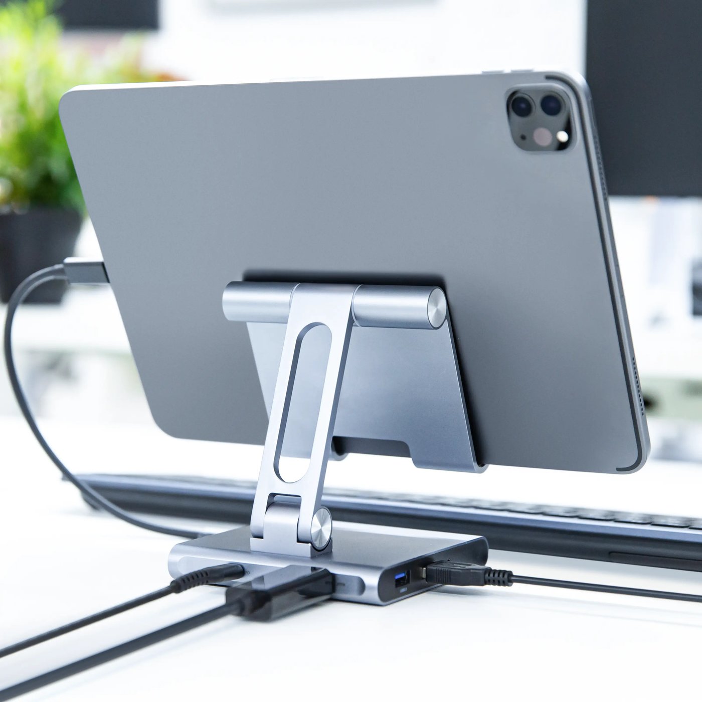 Linocell Premium Stativ og Multi-Hub for nettbrett - 8 porter