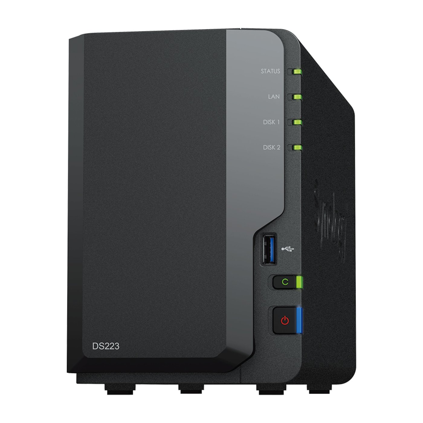 Synology DiskStasjon DS223 NAS for 2 harddisker