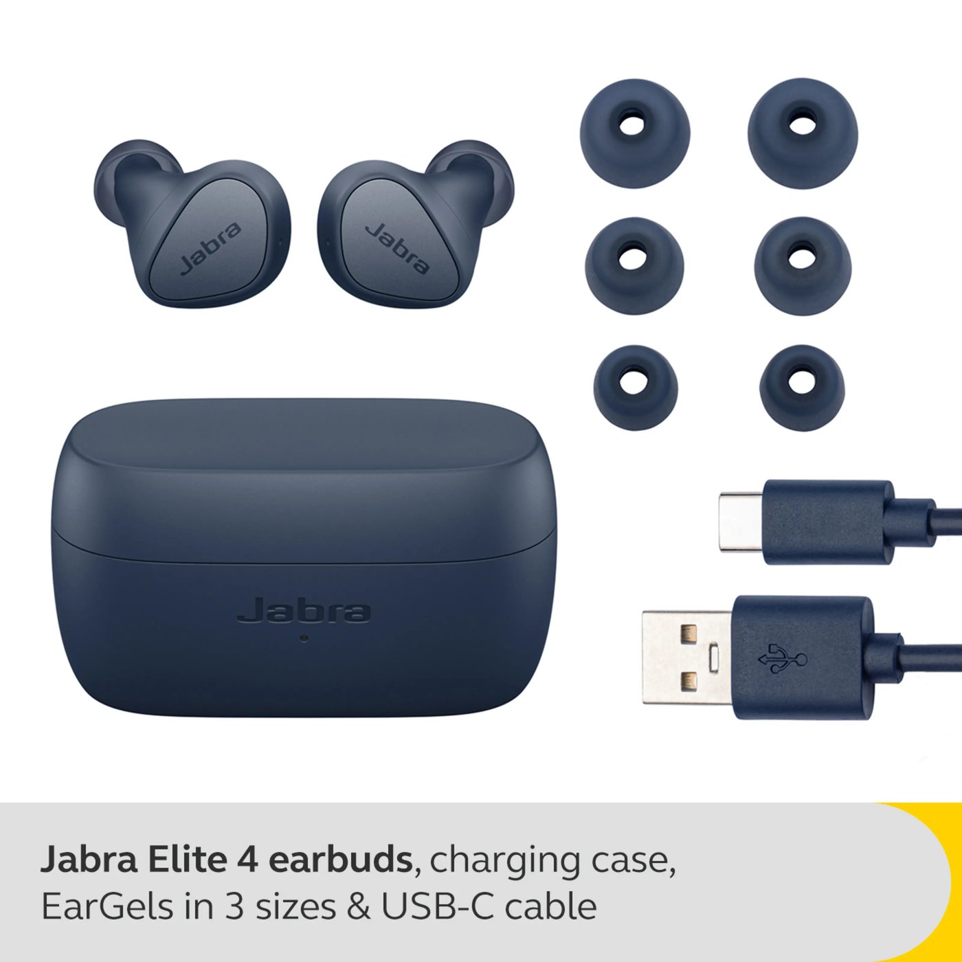 Jabra Elite 4 Trådlösa hörlurar Navy