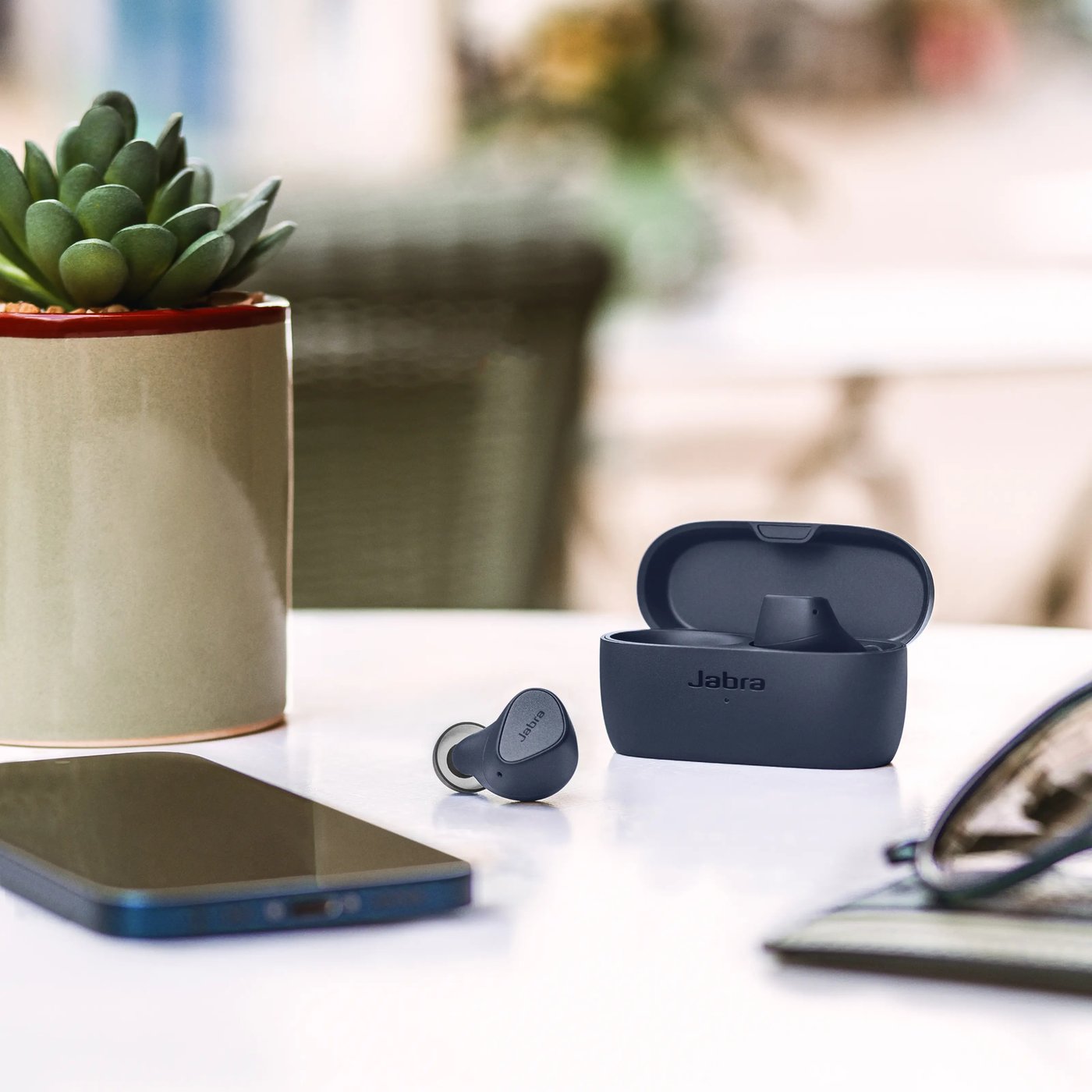 Jabra Elite 4 Trådlösa hörlurar Navy