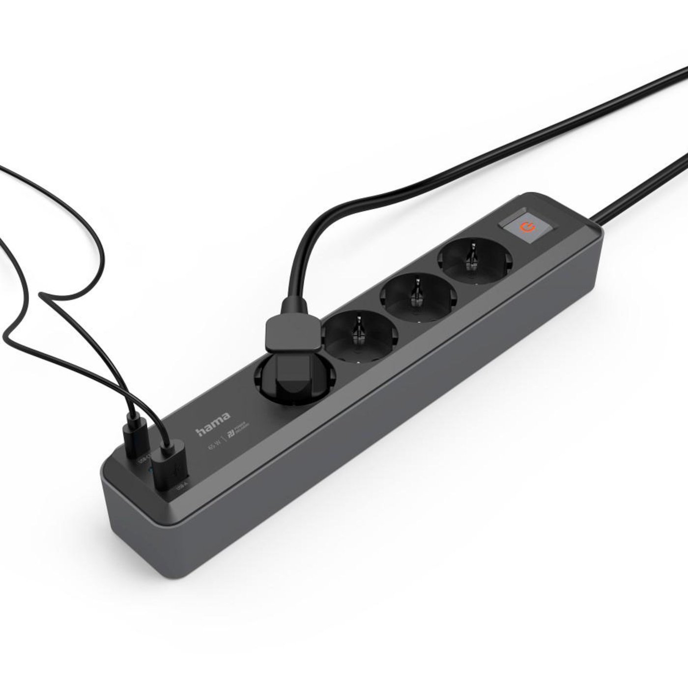 Hama Grenuttak med USB-C/A 65 W PD 4-uttak