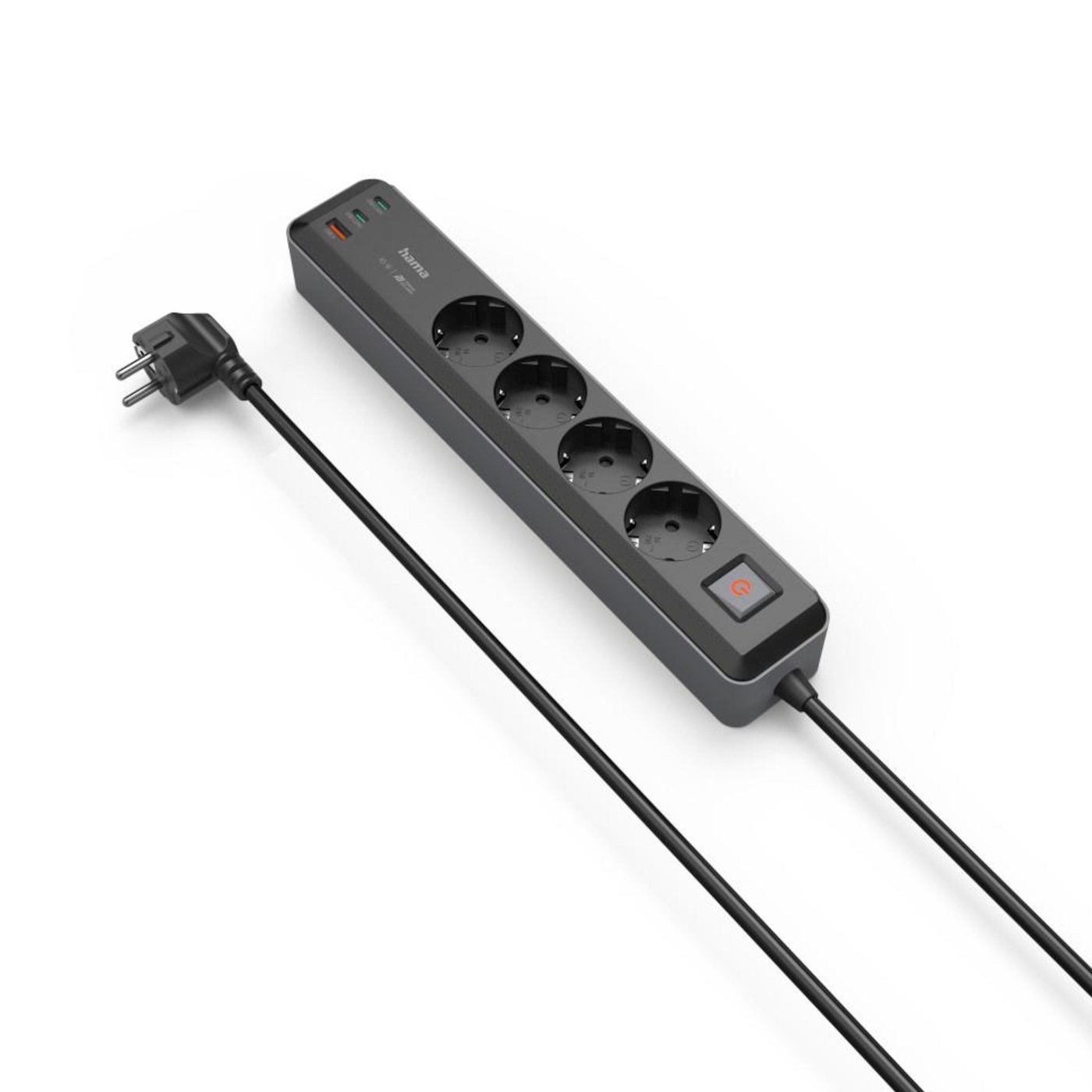 Hama Grenuttak med USB-C/A 65 W PD 4-uttak