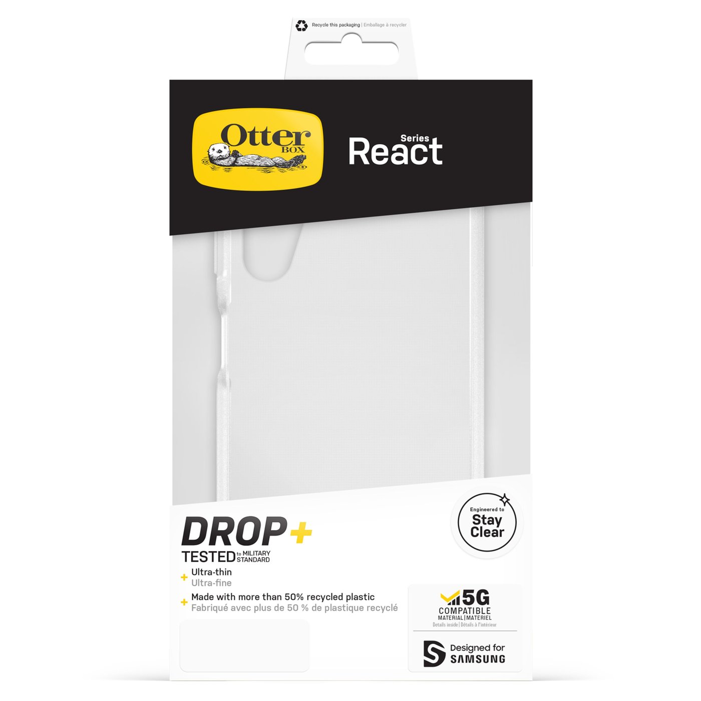 Otterbox React Fodral för Galaxy A14 5G Transparent