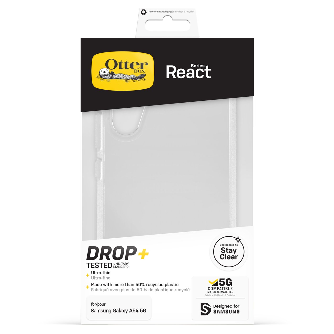 Otterbox React Fodral för Galaxy A54 Transparent