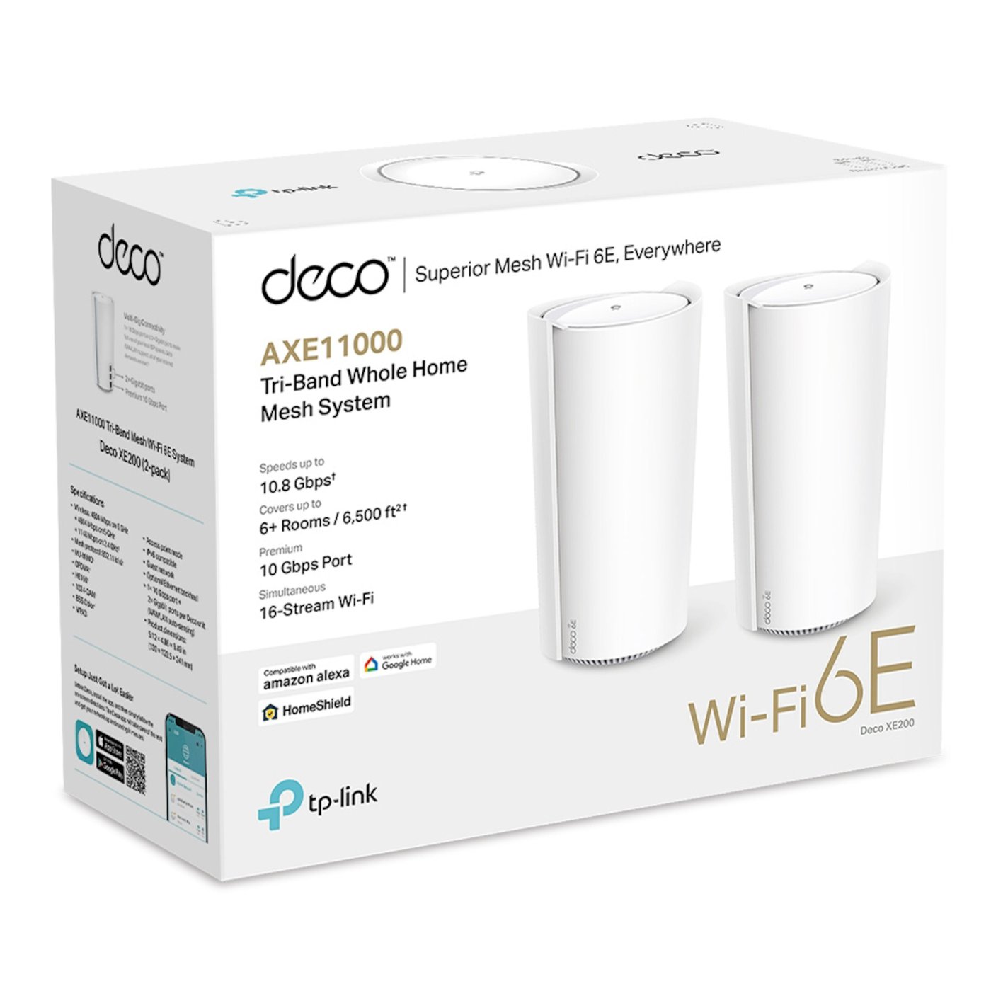 TP-link Deco XE200 Mesh-ruter med Wifi 6E AXE11000 1-pk.