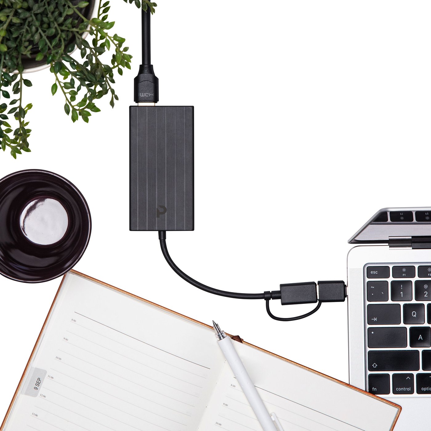 Plexgear Adapter USB till Dubbla HDMI