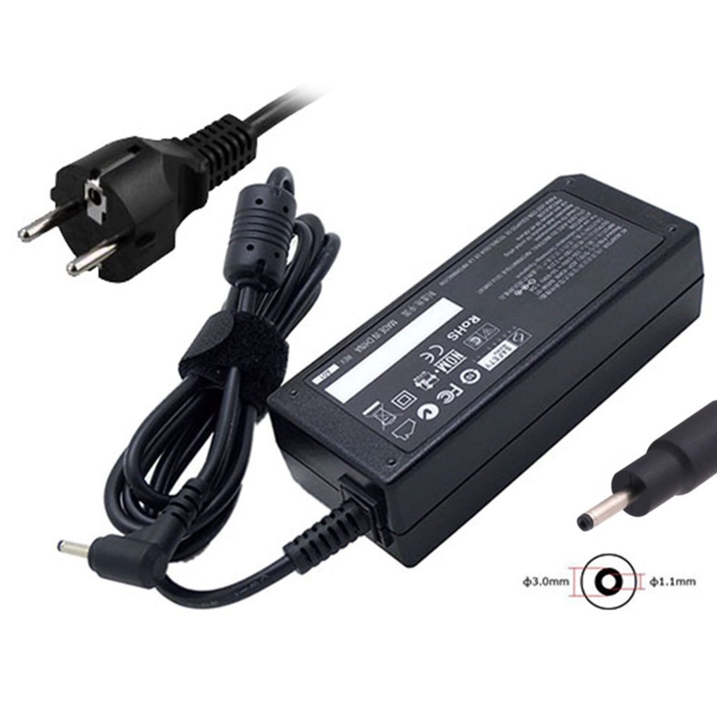 Datorladdare 19 V 45 W 3,0x1,1 mm