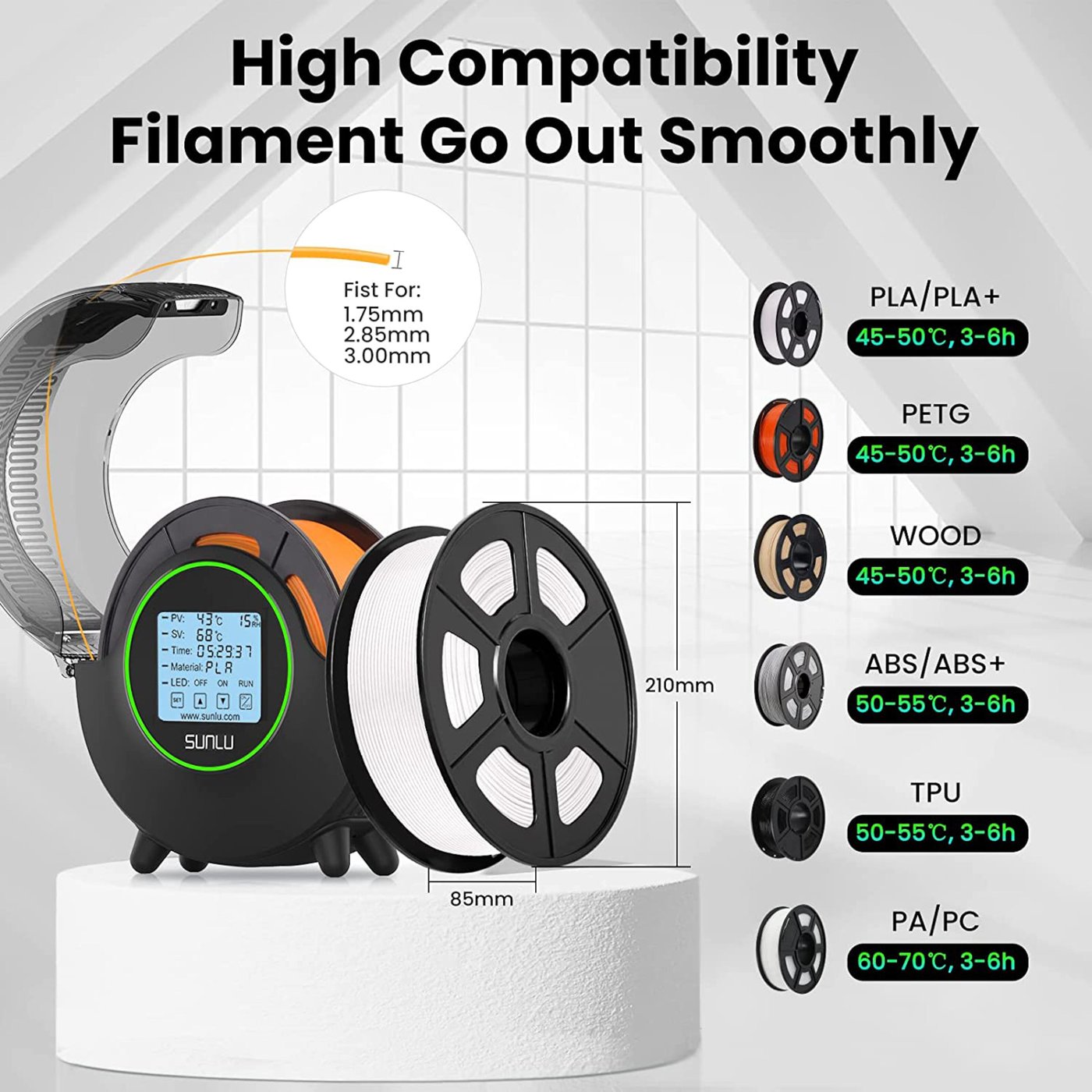 Sunlu Filadryer S2 Filamenttørker