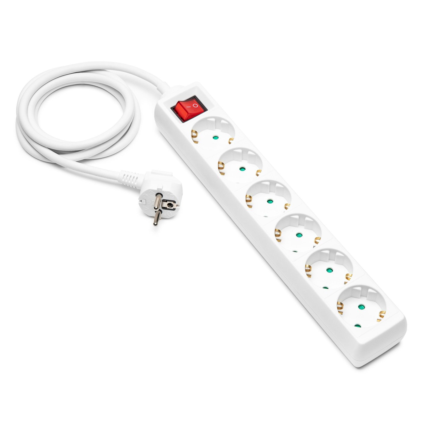 Luxorparts Grenuttak med bryter 6-veis Hvit