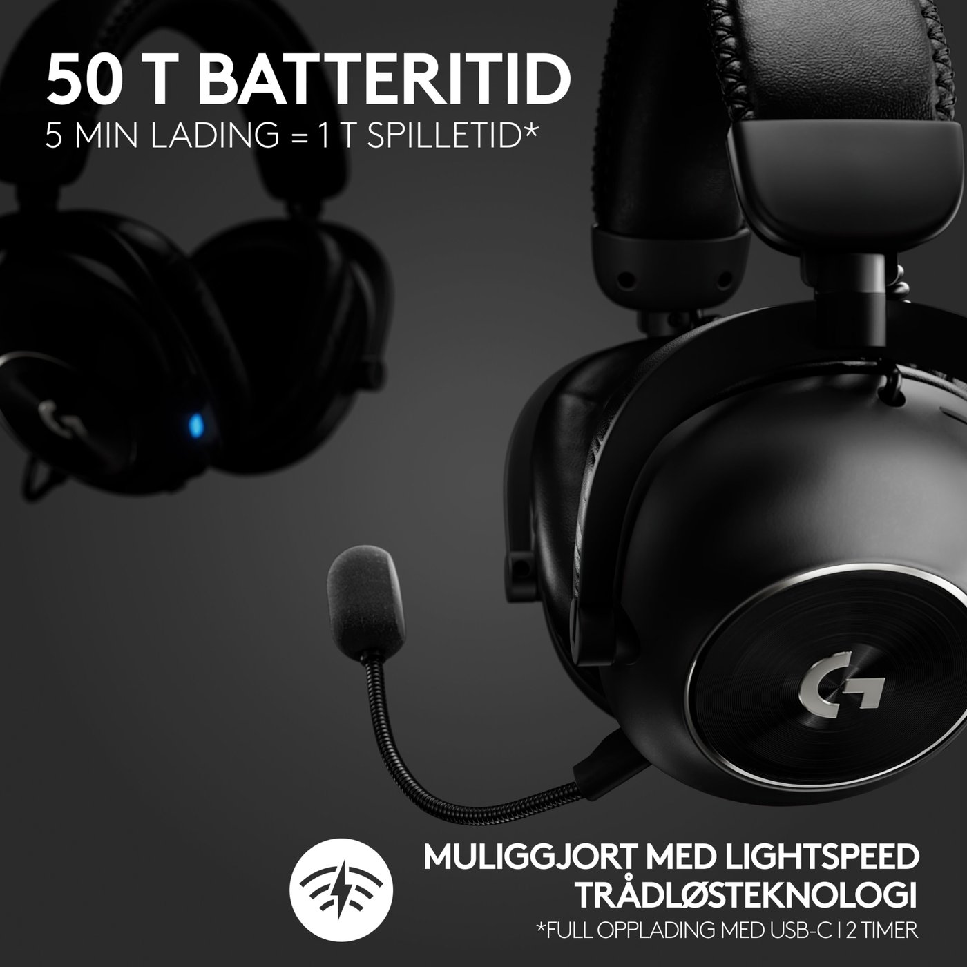 Logitech G Pro X2 Lightspeed Trådløst headset