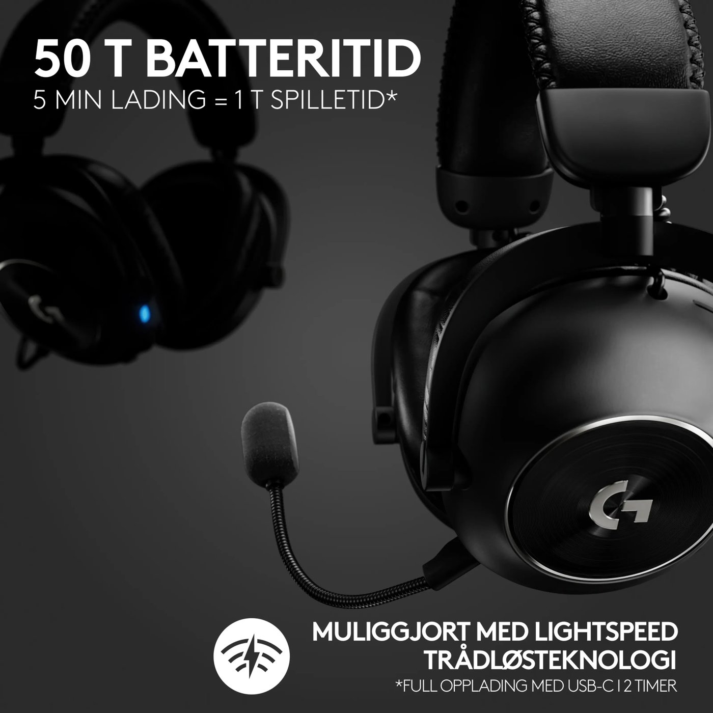 Logitech G Pro X2 Lightspeed Trådløst headset