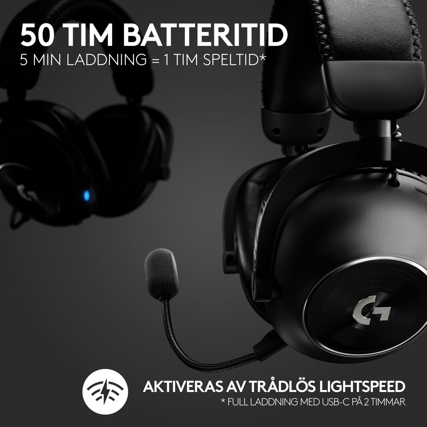 Logitech G Pro X 2 Lightspeed trådlöst headset