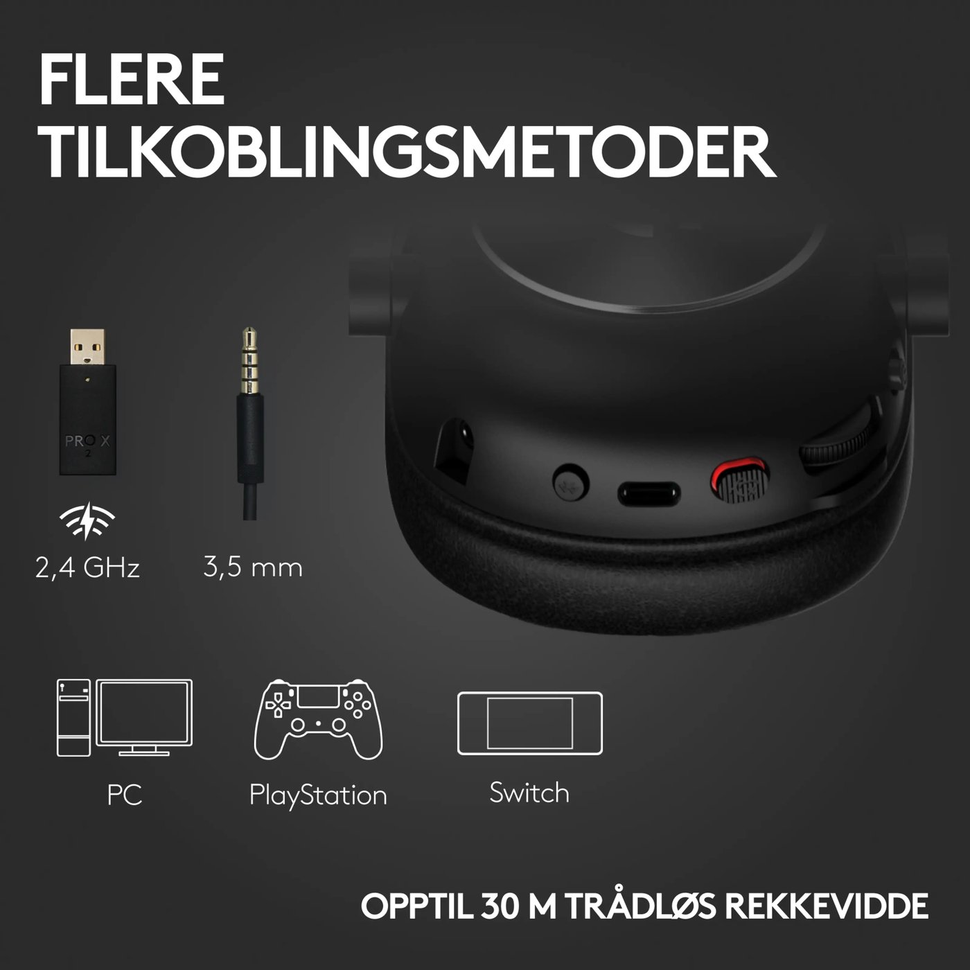 Logitech G Pro X2 Lightspeed Trådløst headset