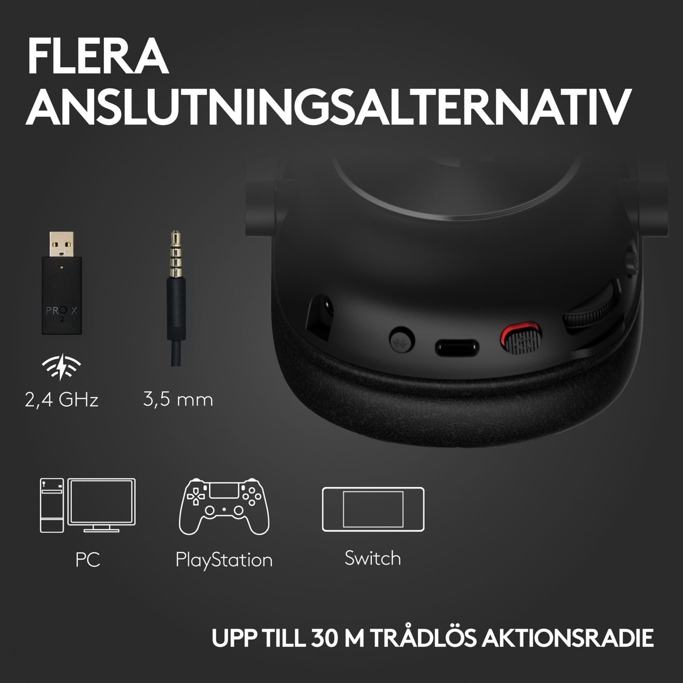 Logitech G Pro X 2 Lightspeed trådlöst headset