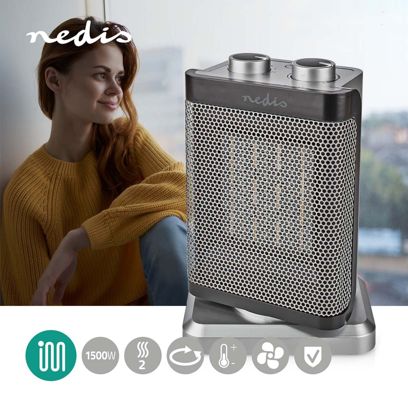 Nedis Keramisk Vifteovn 1500 W