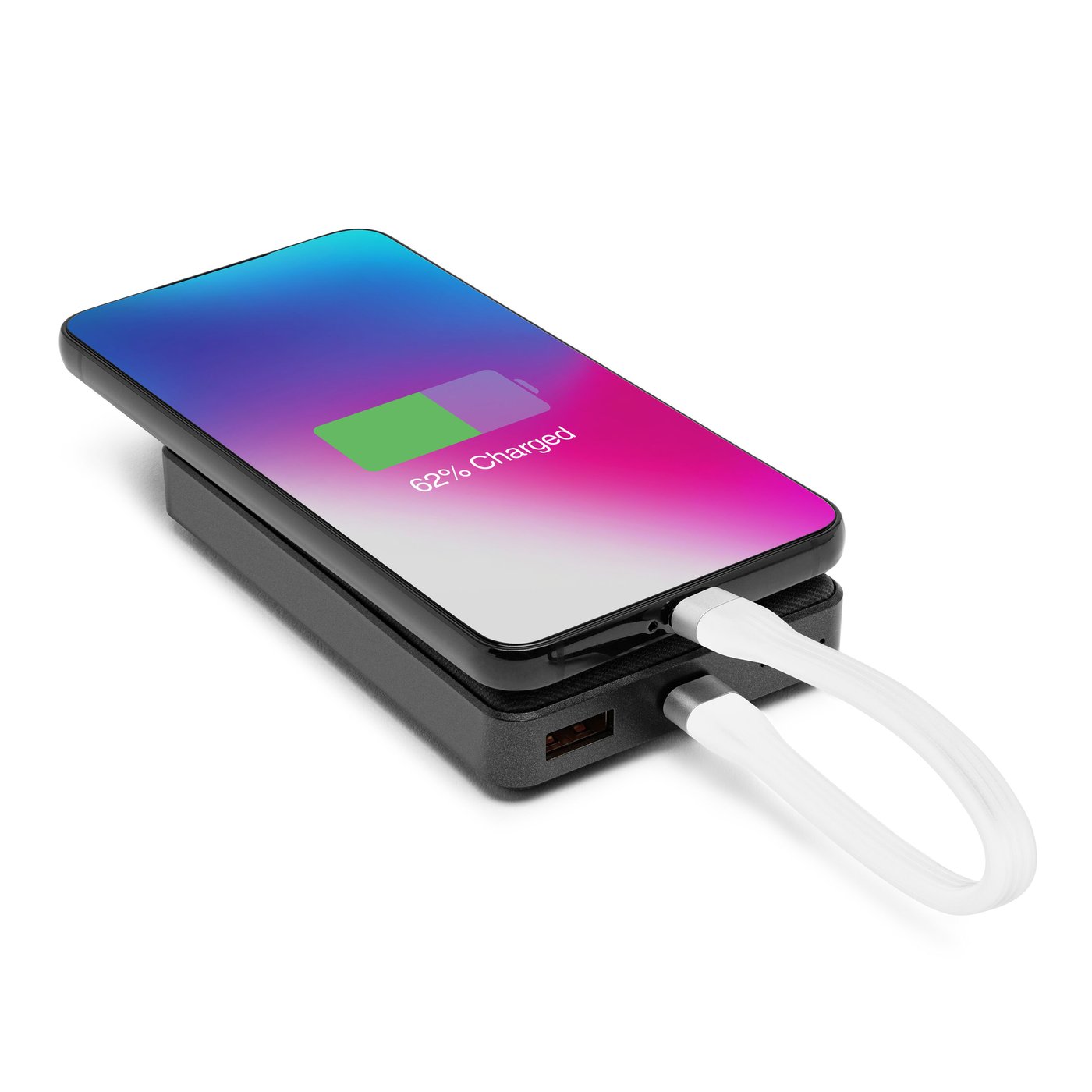 Linocell Flat USB-C till Lightningkabel 13 cm